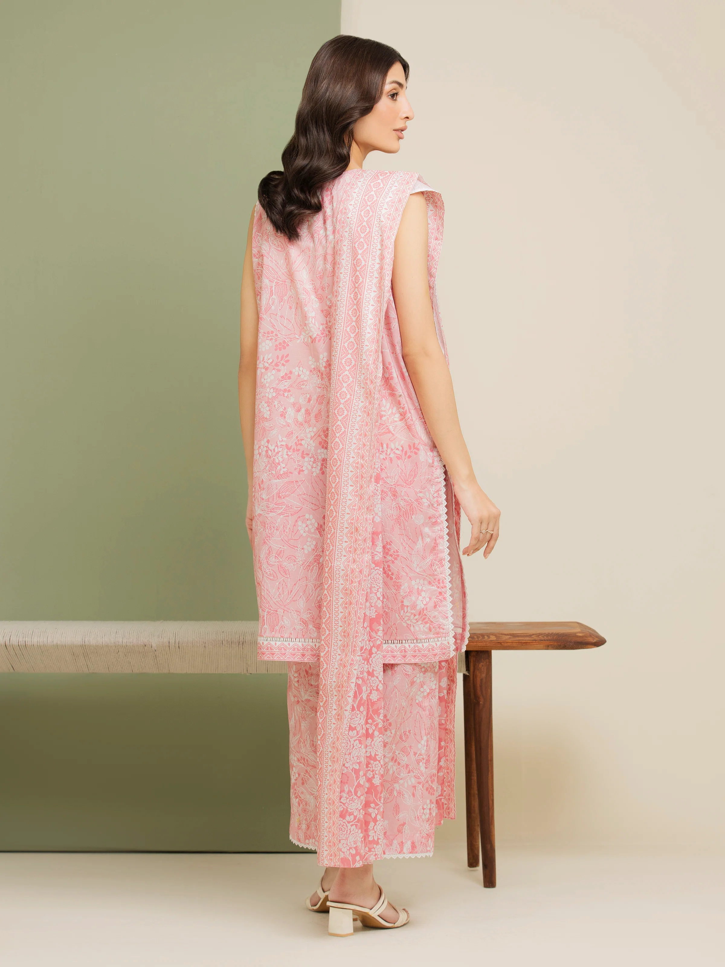 Unstitched Printed Lawn Suit - EWU5A1-35099-3P - Image 2