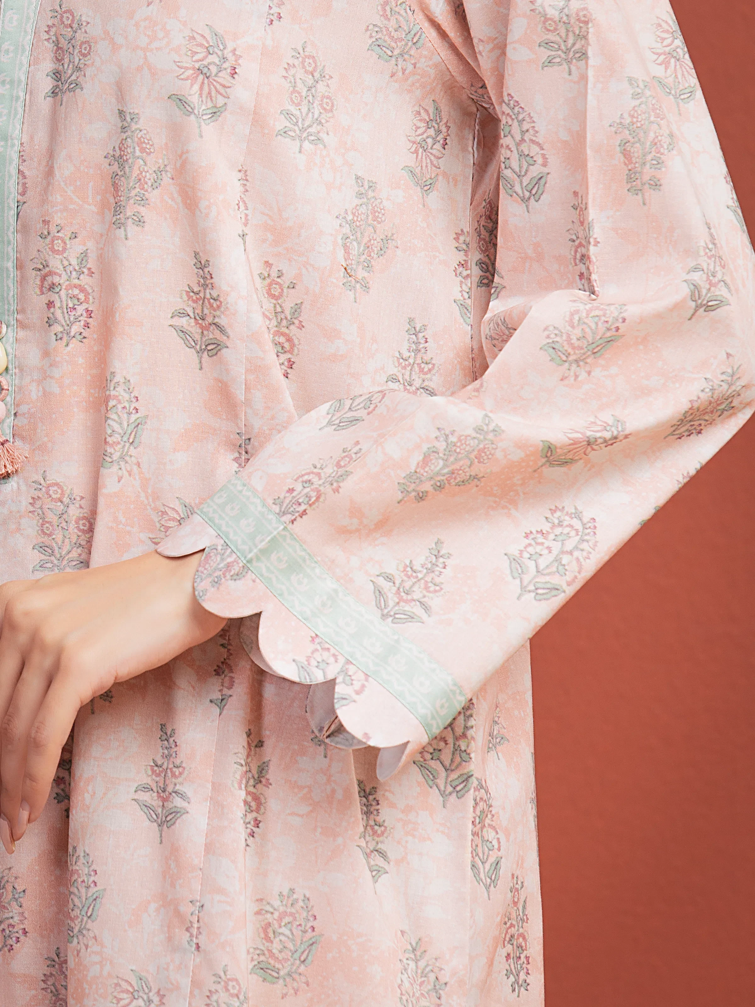 Unstitched Printed Lawn Suit - EWU5A1-35300-3P - Image 3