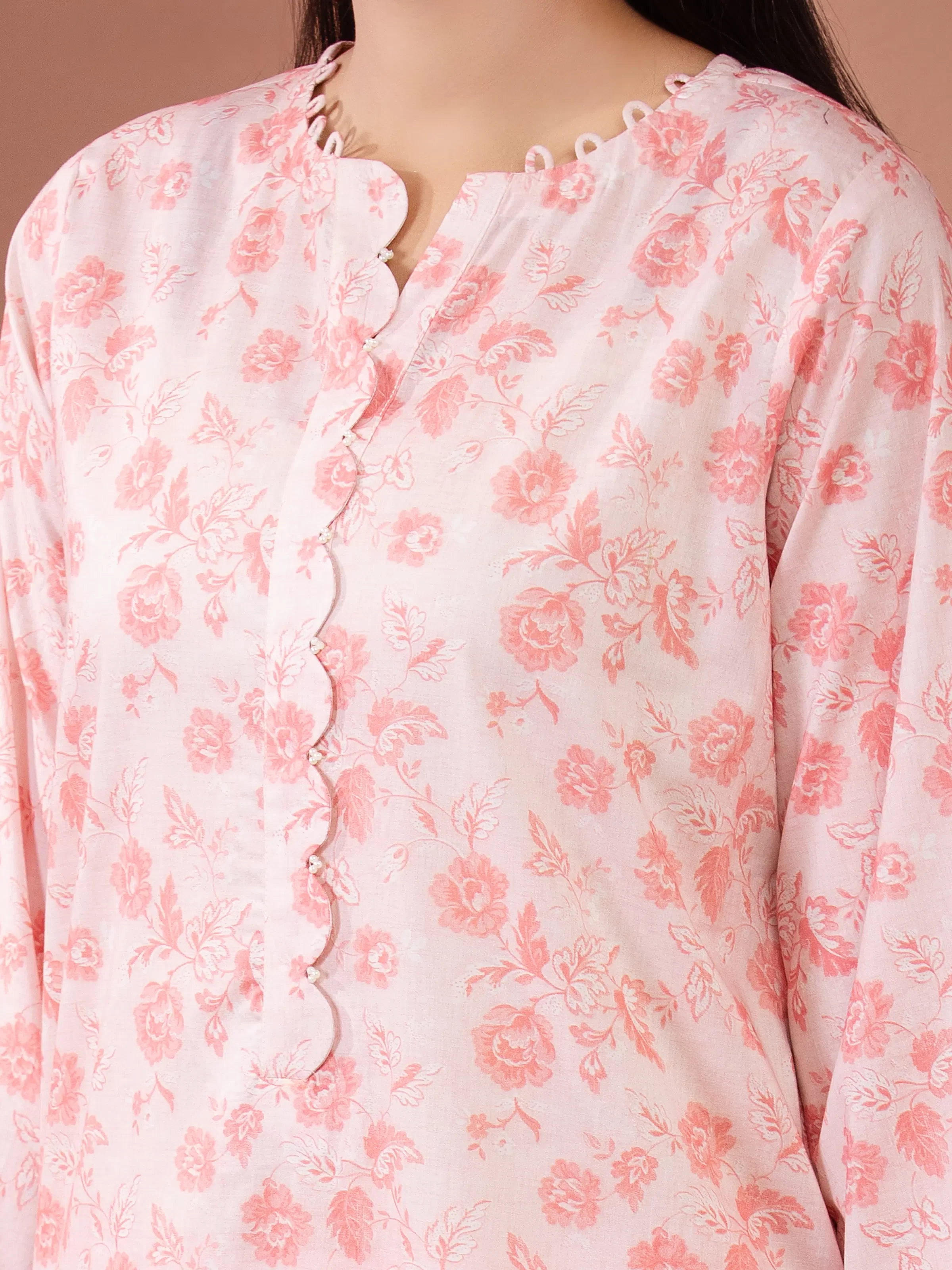 Unstitched Printed Lawn Suit - EWU5A1-35625-3P - Image 3