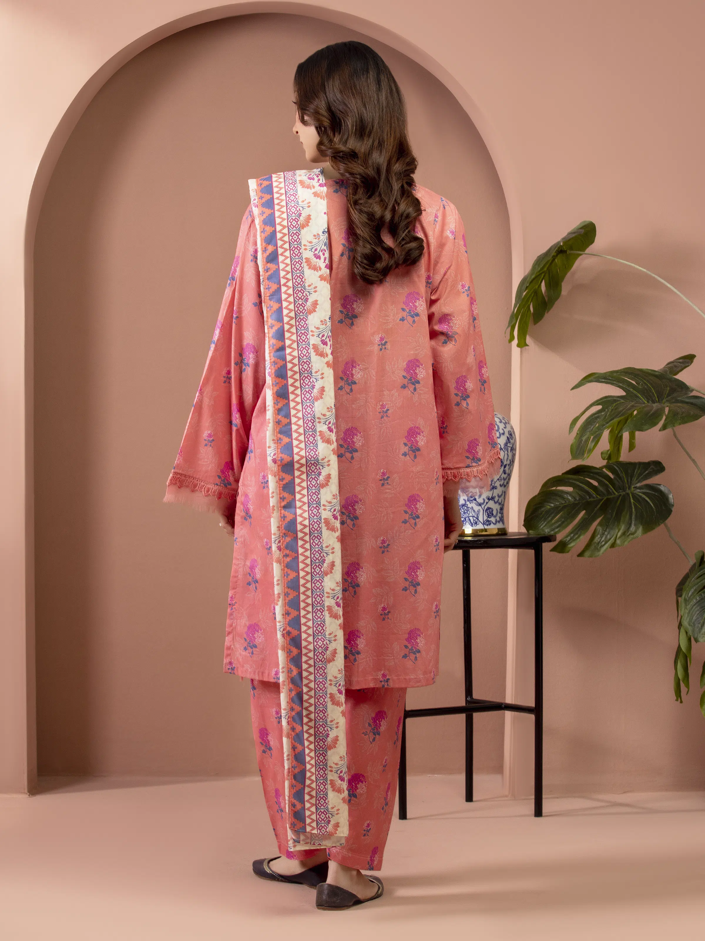 Unstitched Printed Lawn Suit - EWU5A1-35664-3P - Image 2