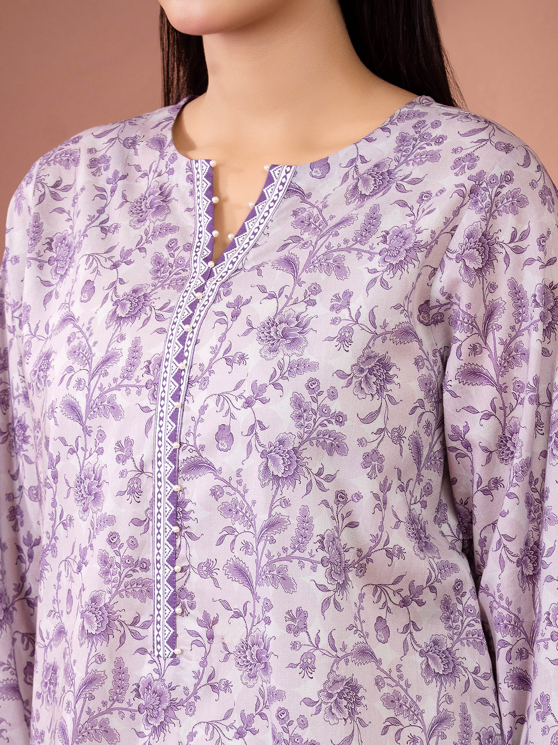 Unstitched Printed Lawn Suit - EWU5A1-35193-3P - Image 3