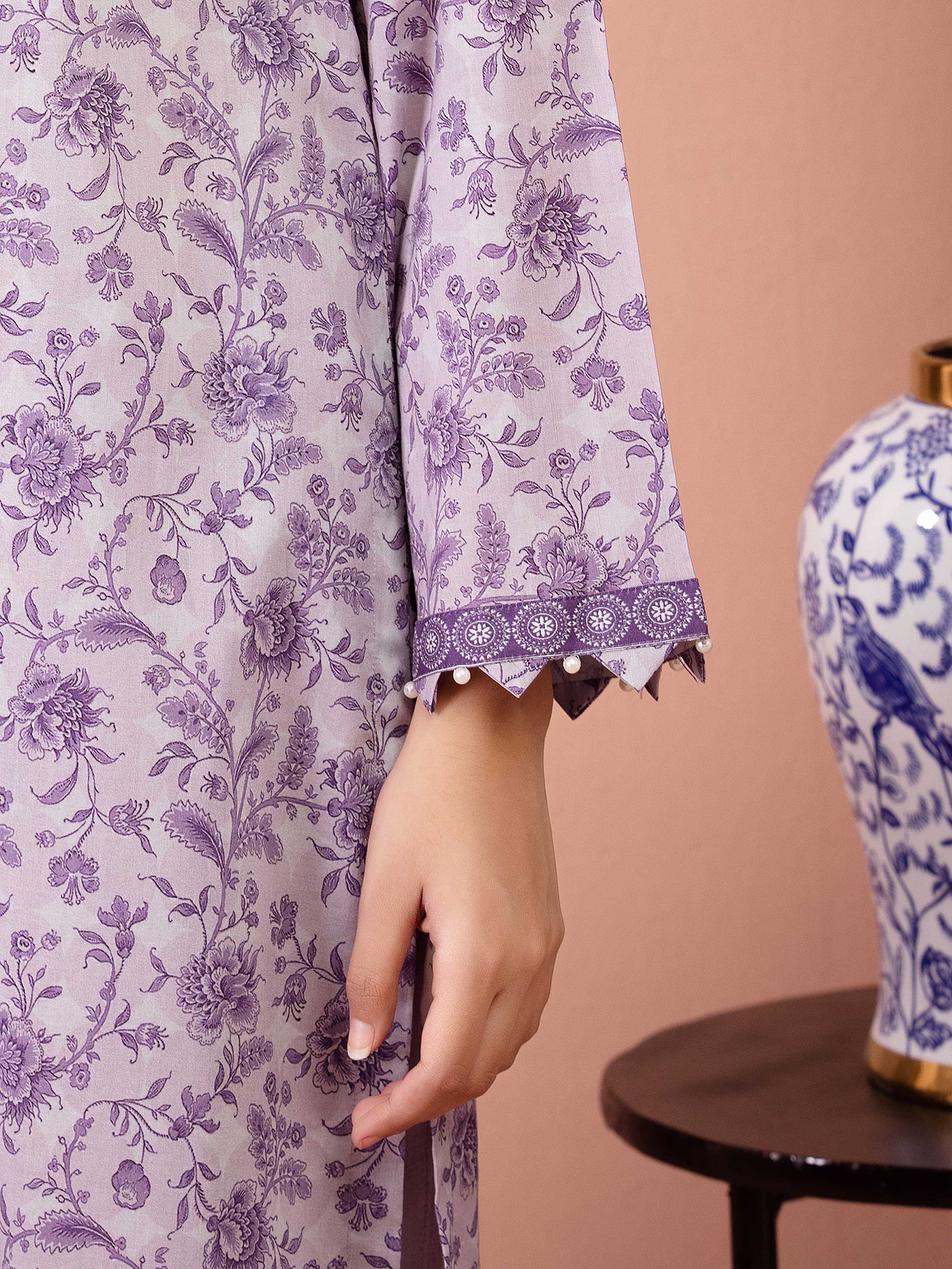 Unstitched Printed Lawn Suit - EWU5A1-35193-3P - Image 4