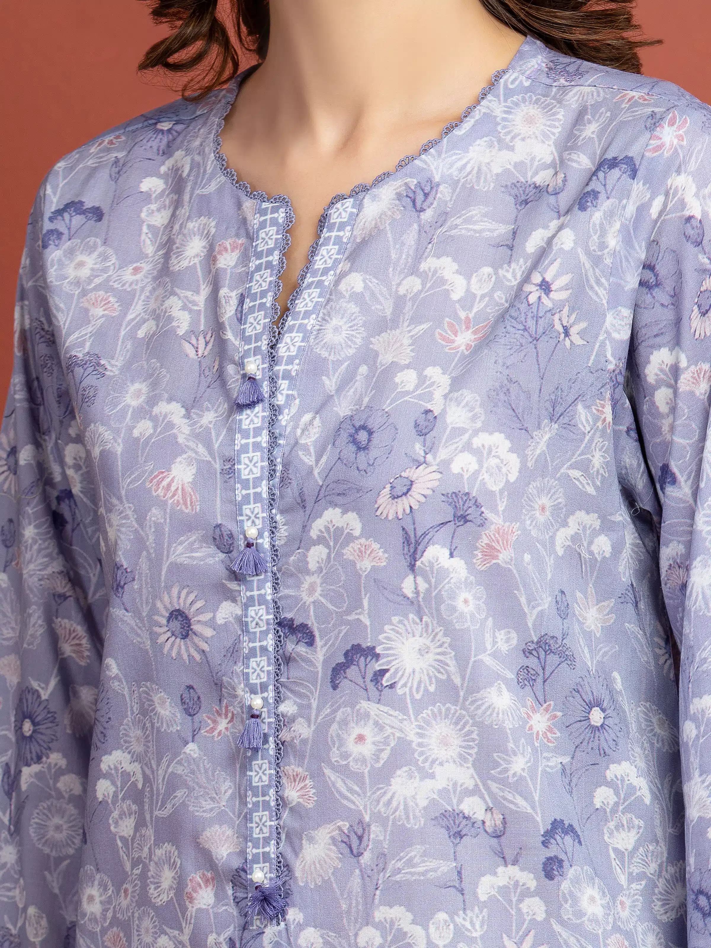 Unstitched Printed Lawn Suit - EWU5A1-35288-3P - Image 3