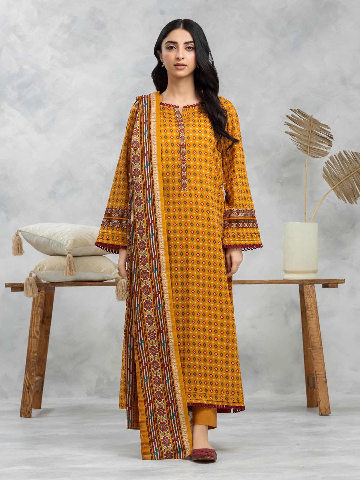 Unstitched Printed Cambric Shirt - EWU24A2-28105S - Image 2