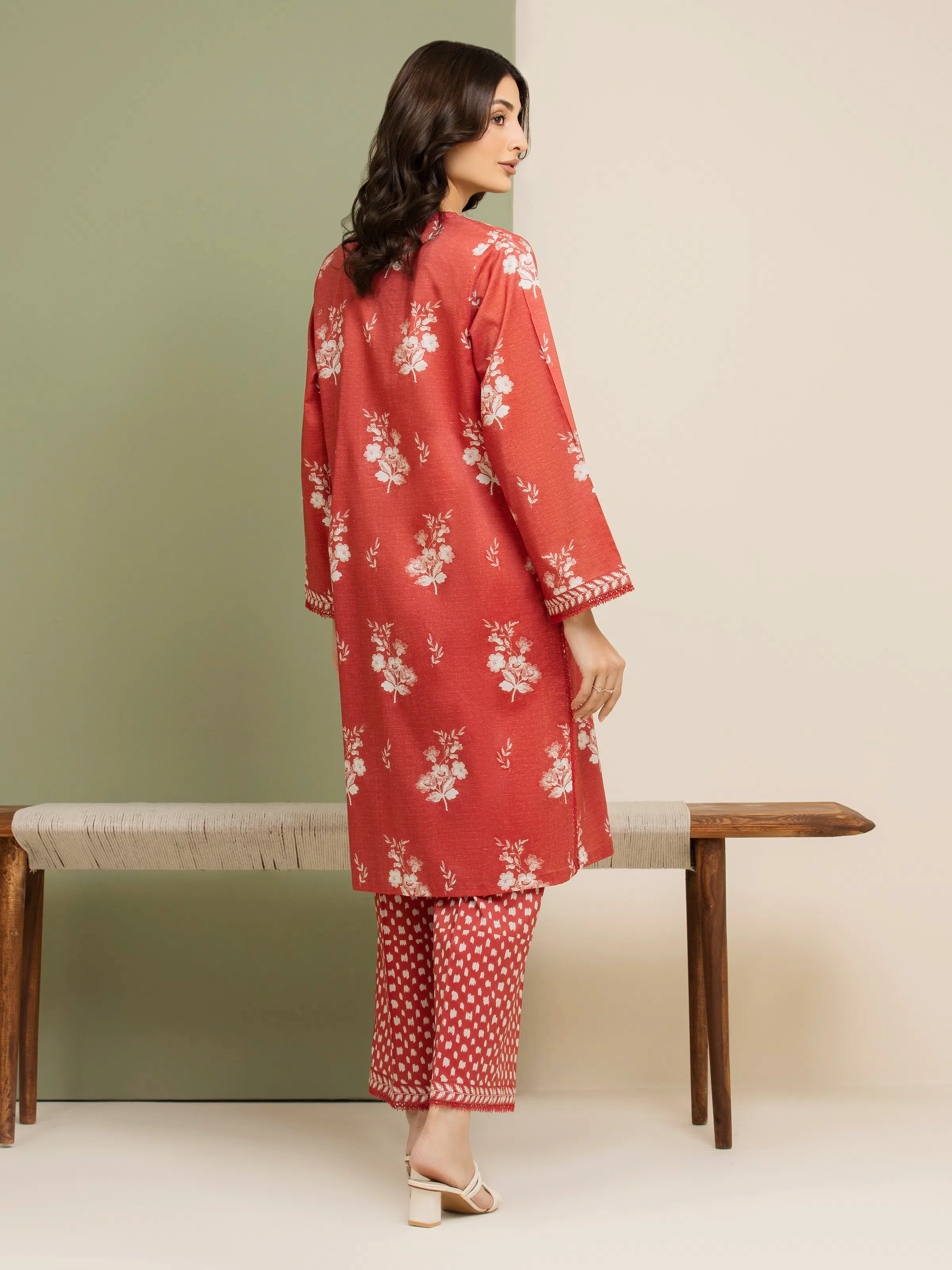 Unstitched Printed Lawn Shirt Trouser - EWU5A1-35426ST - Image 2