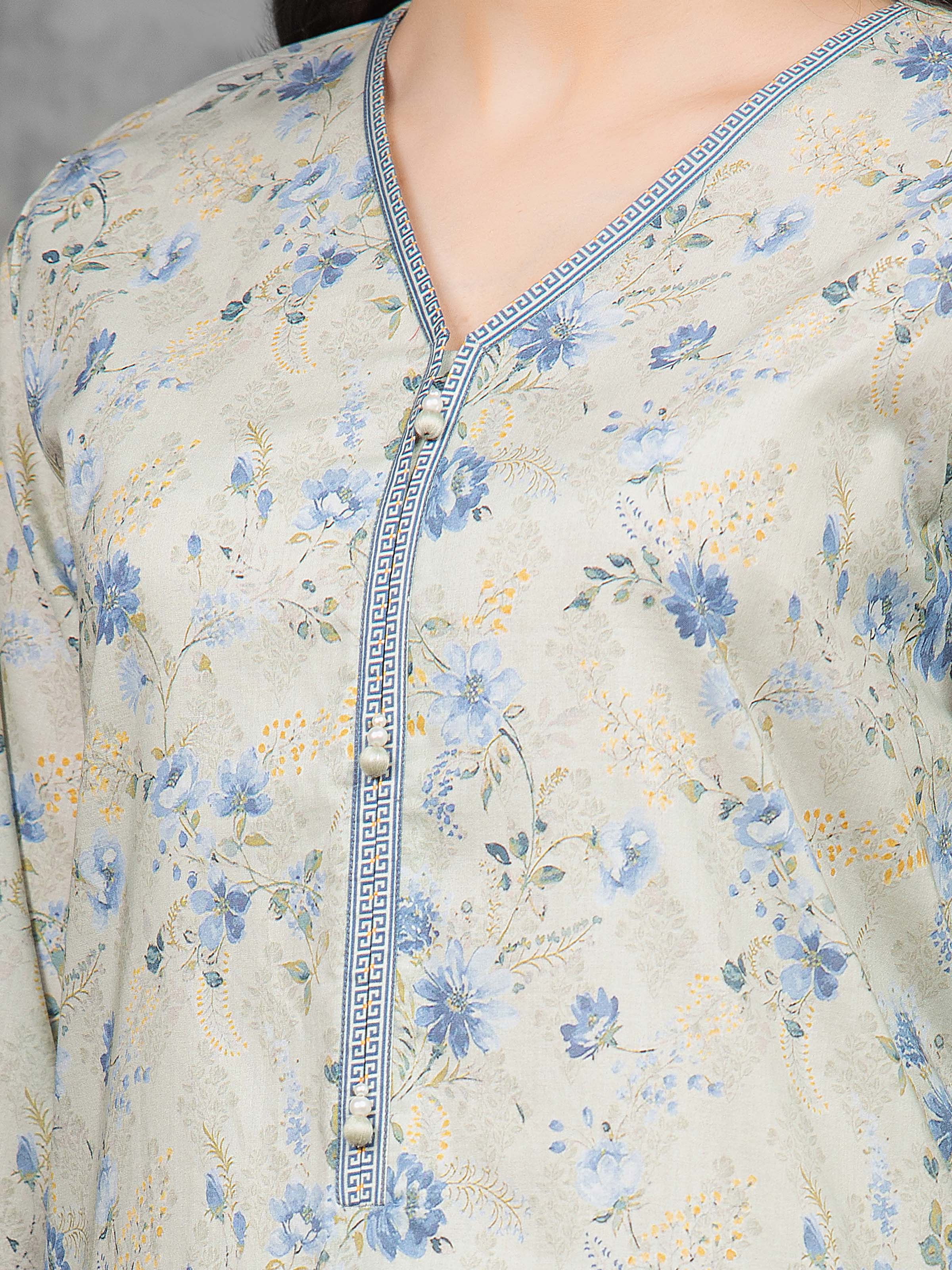 Unstitched Printed Cambric Suit - EWU5A2-35807-3P - Image 3