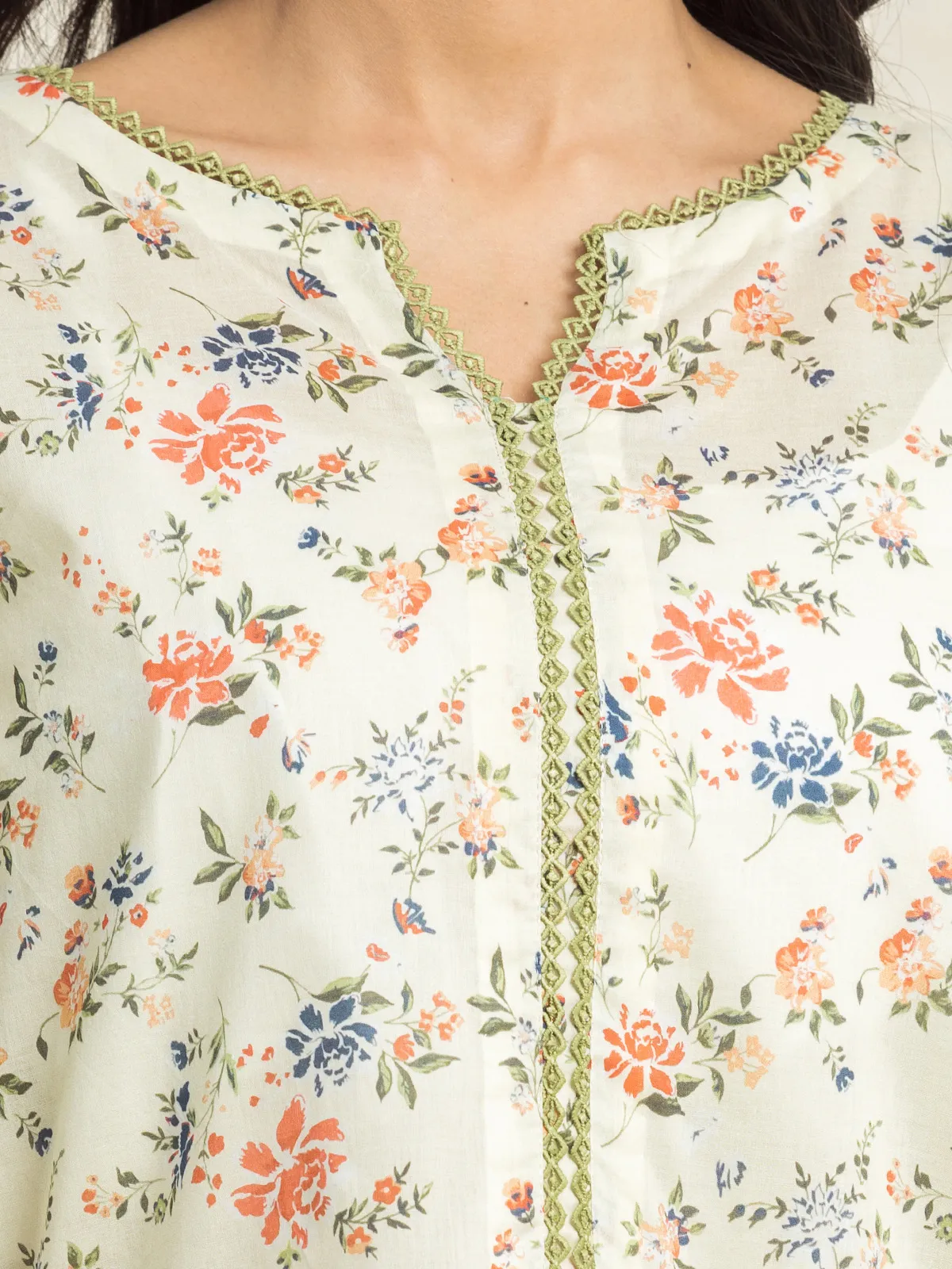 Unstitched Printed Lawn Shirt Trouser - EWU24A1-29243ST - Image 2