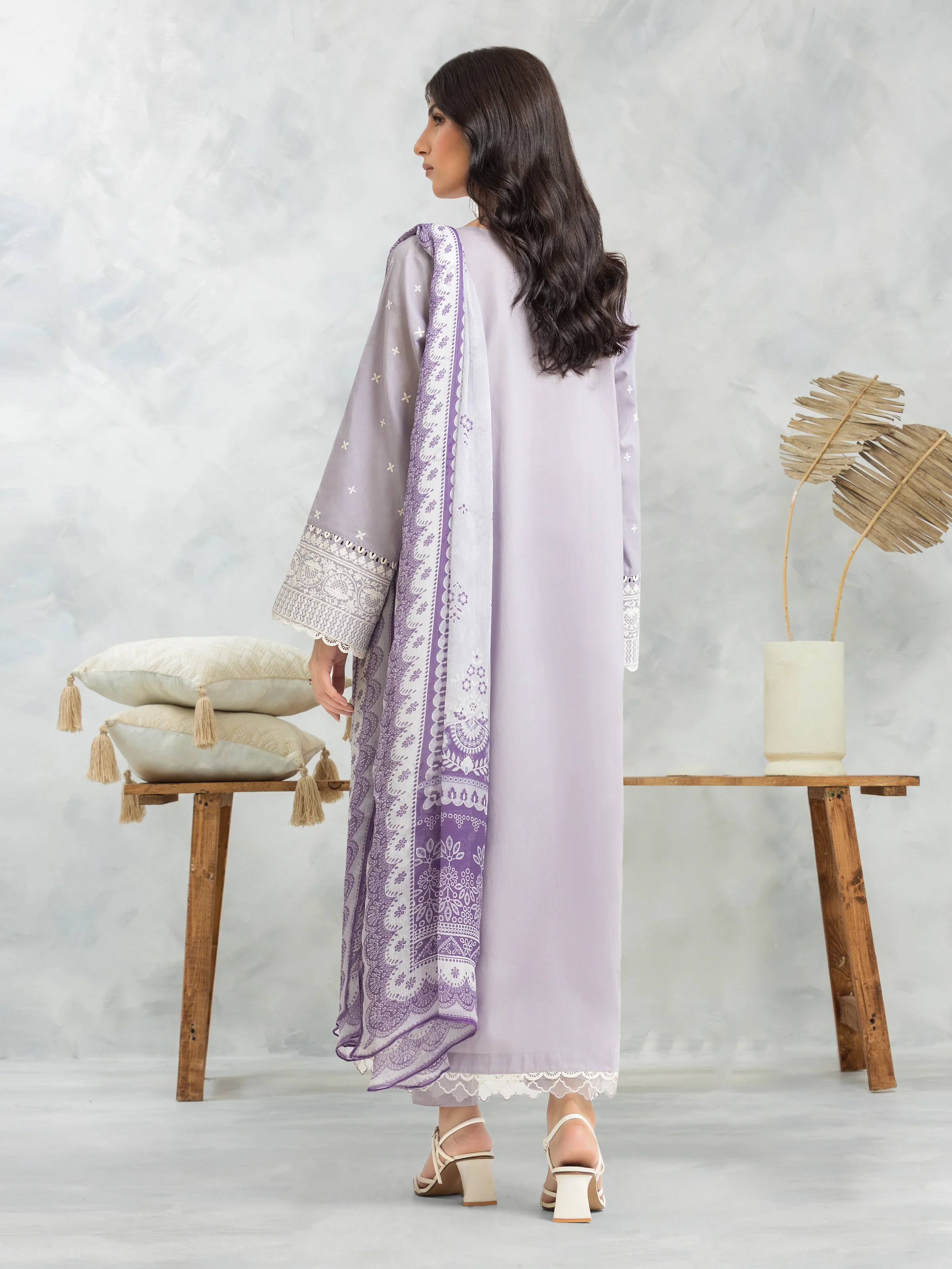 Unstitched Embroidered Cambric Suit - EWU24V2-30150-3P - Image 4