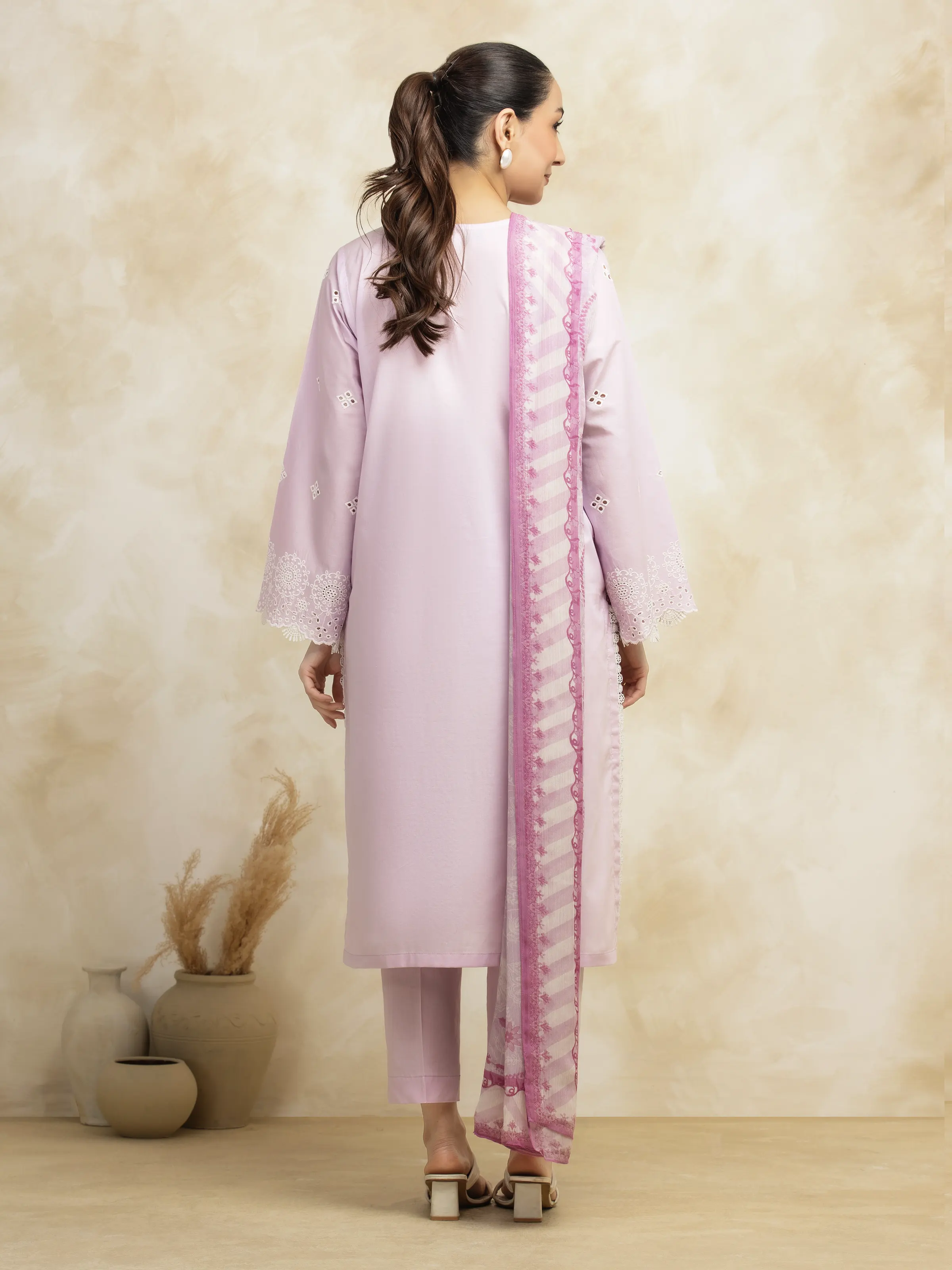Unstitched Embroidered Cambric Suit - EWU5V2-31027-3P - Image 2
