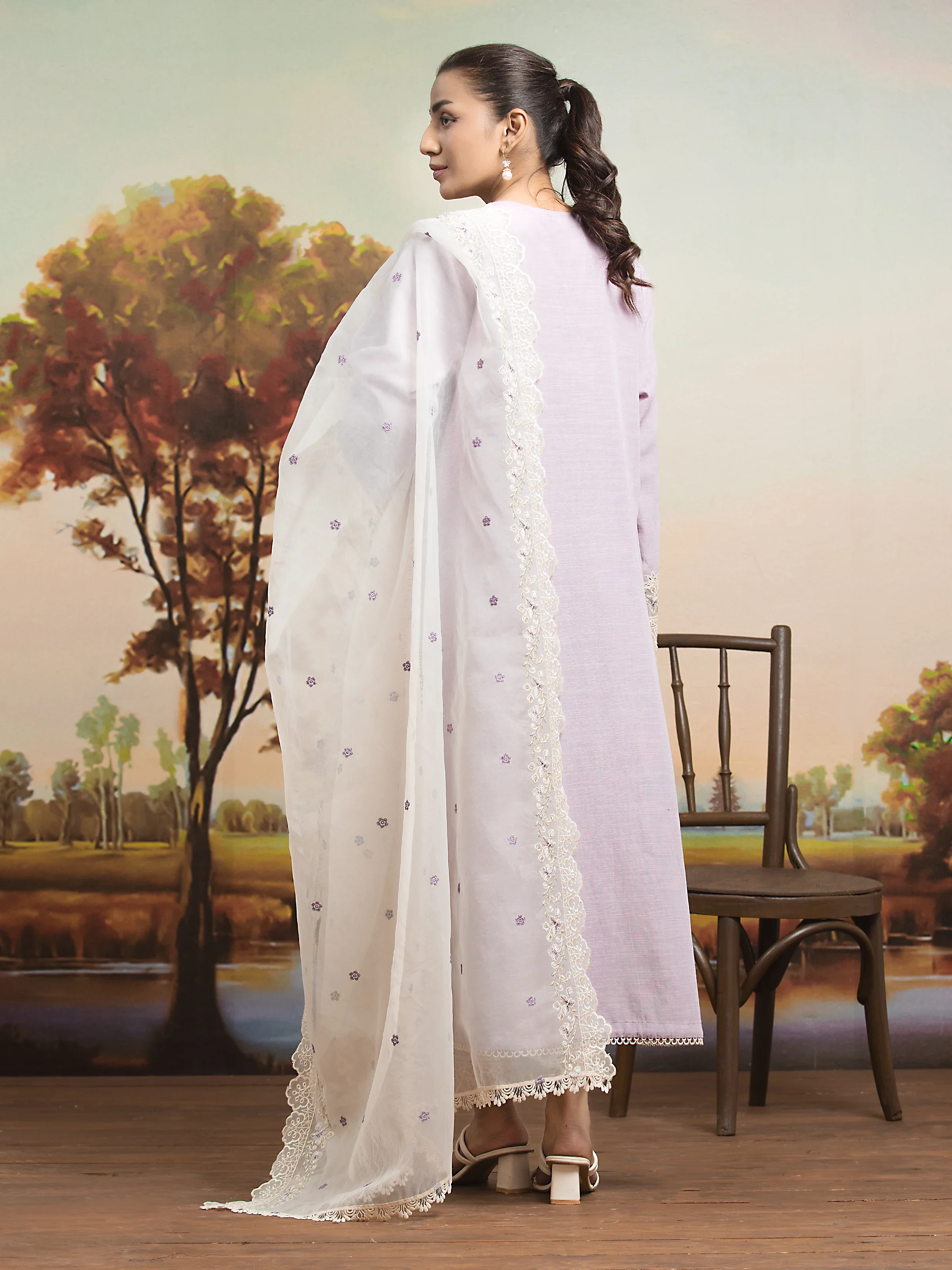 Unstitched Embroidered Khaddar Suit - EWU24V11-30208-3P - Image 2