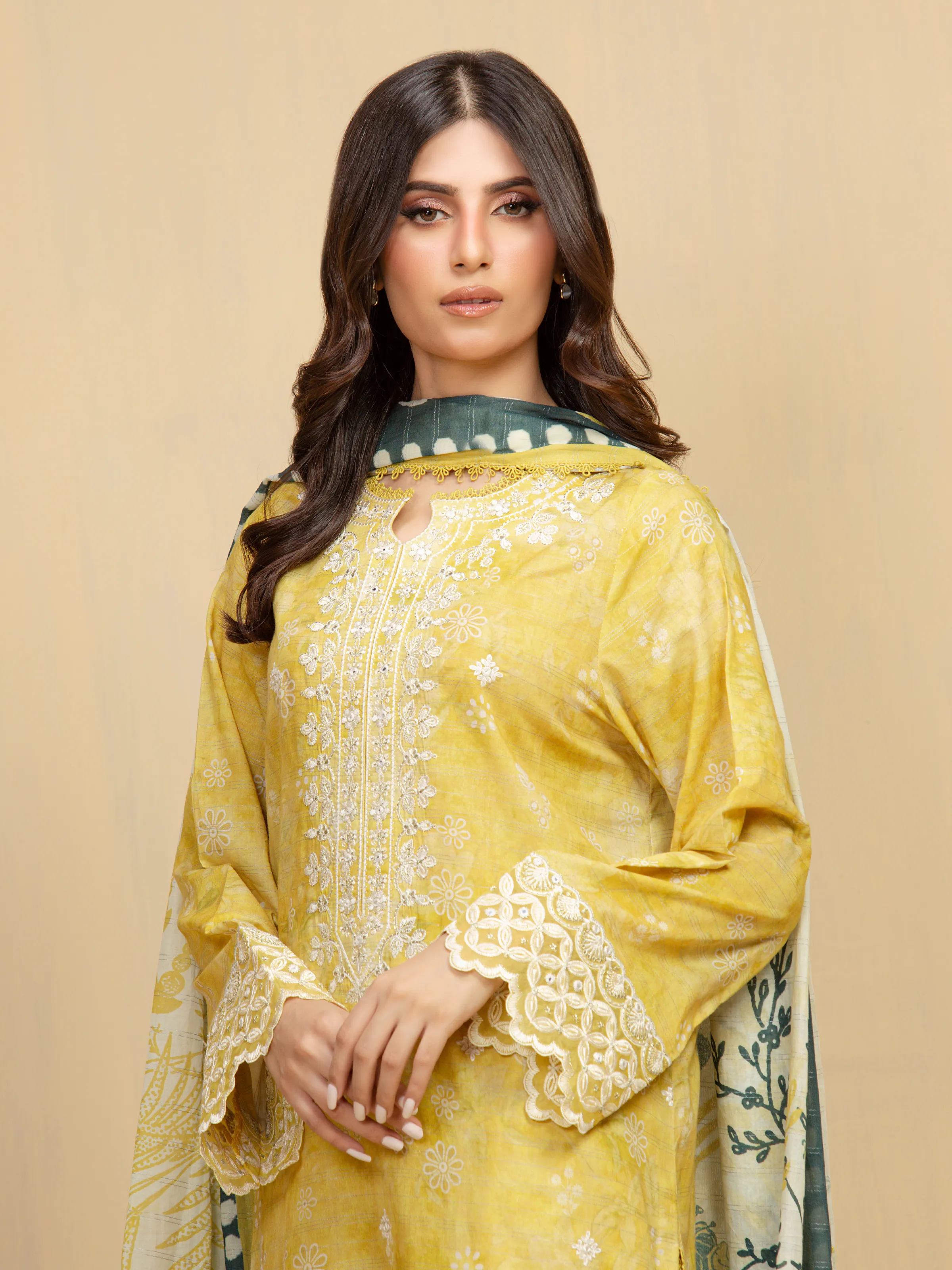 Unstitched Embroidered Lawn Suit - EWU5V1-31880-3P - Image 2