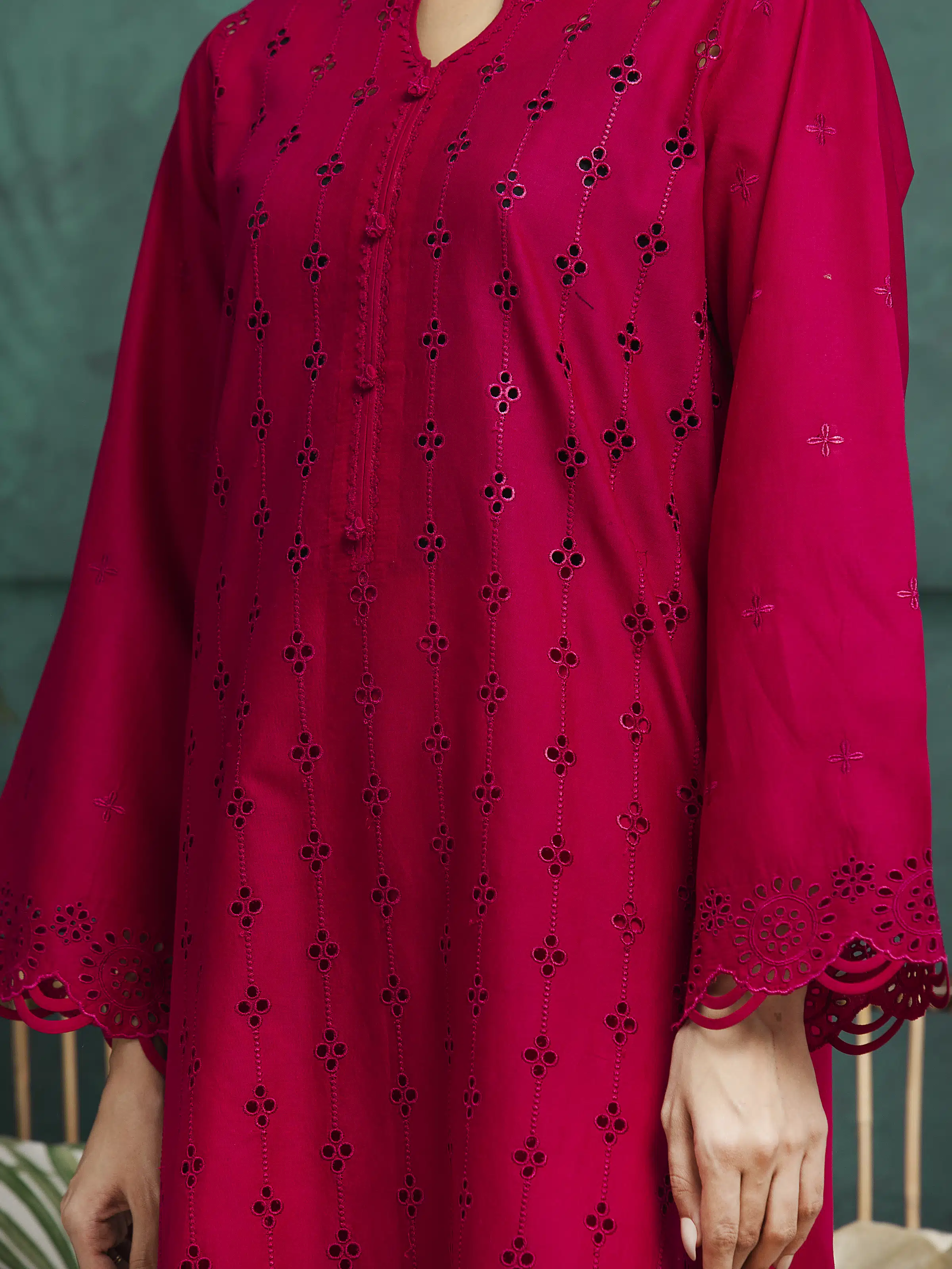 Unstitched Embroidered Cambric Suit - EWU5V2-31020-3P - Image 6