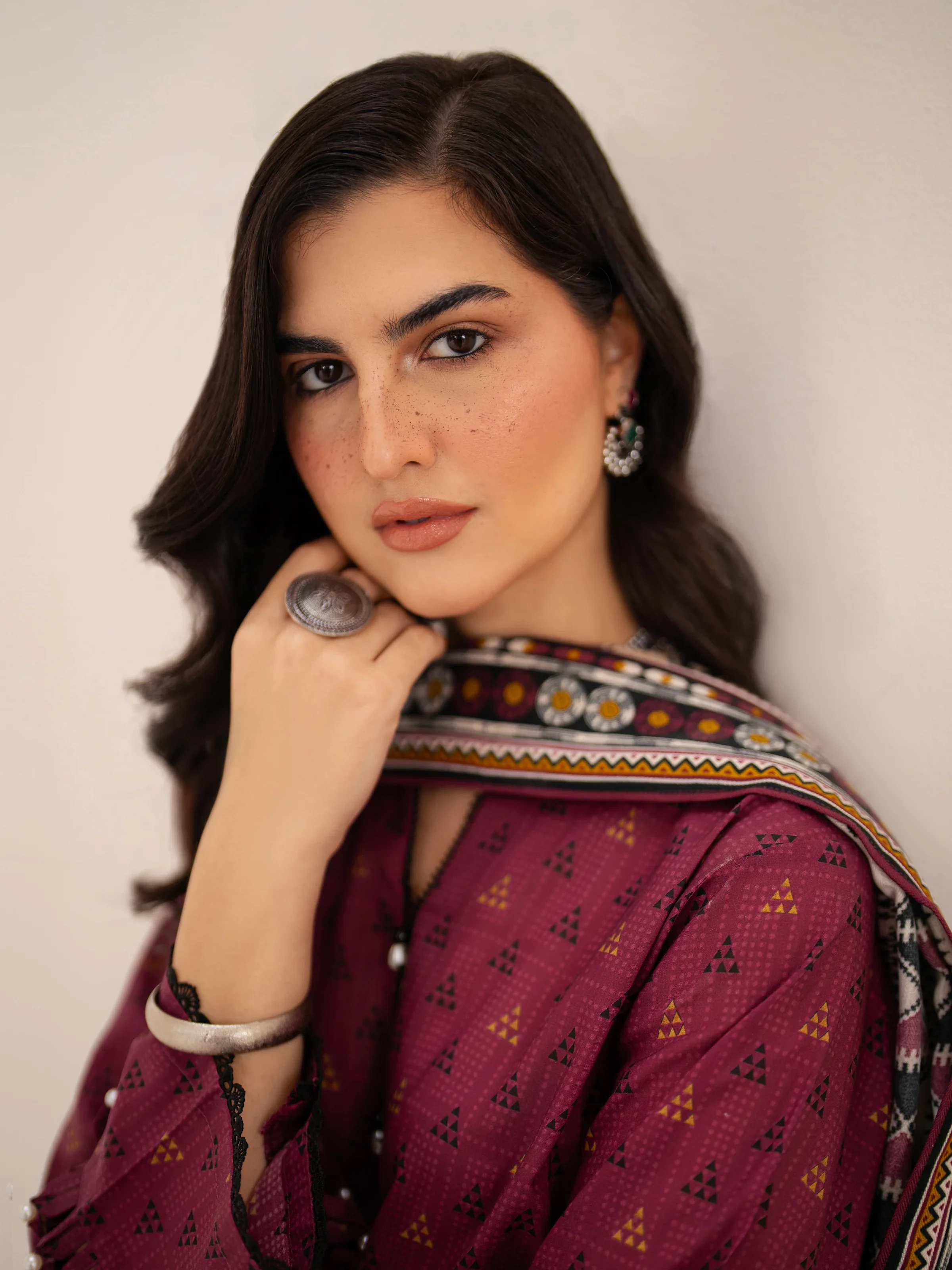Unstitched Printed Khaddar Suit - EWU24M3-072 - Image 6
