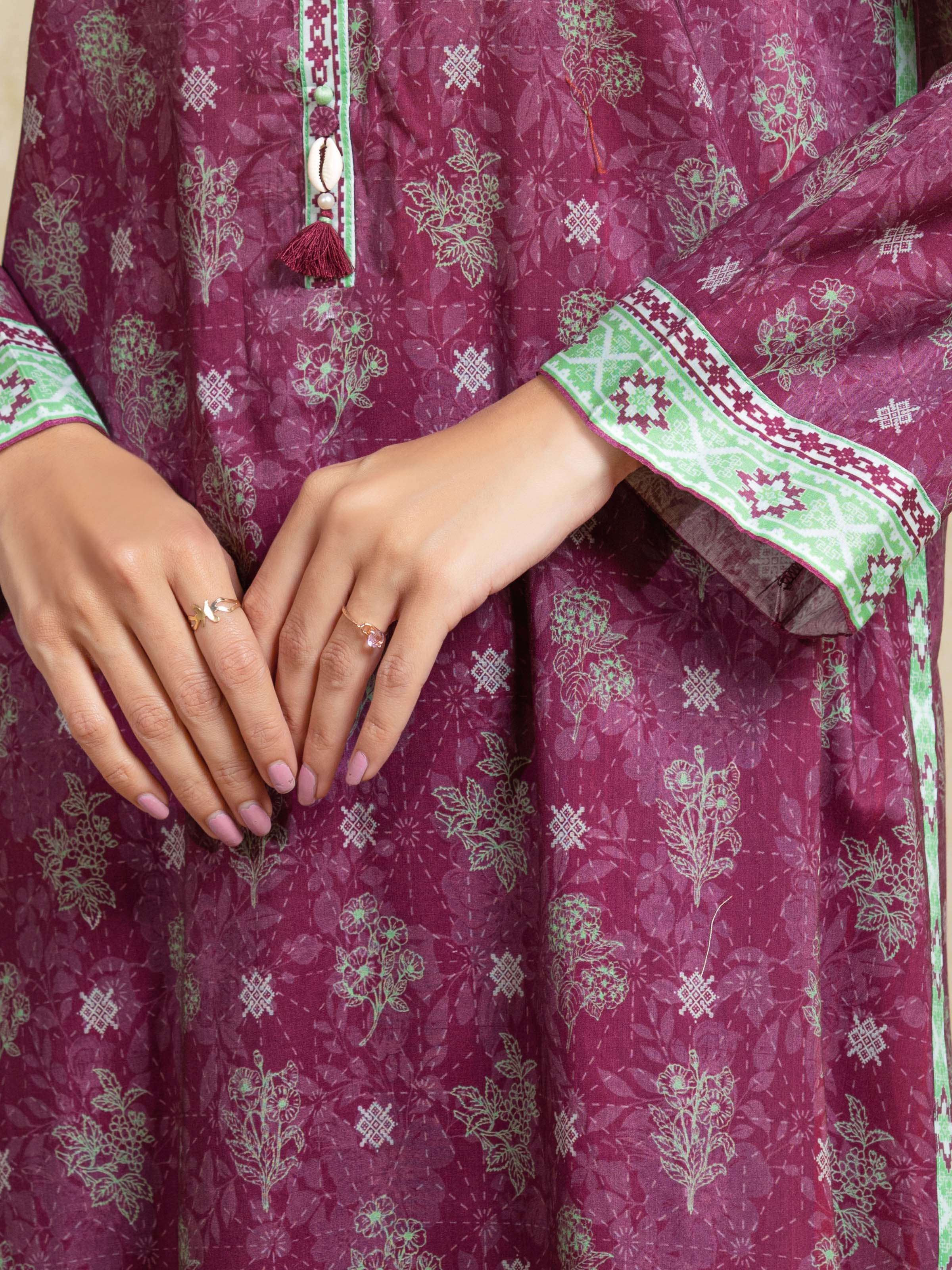 Unstitched Printed Khaddar Suit - EWU5A3-35905-3P - Image 3