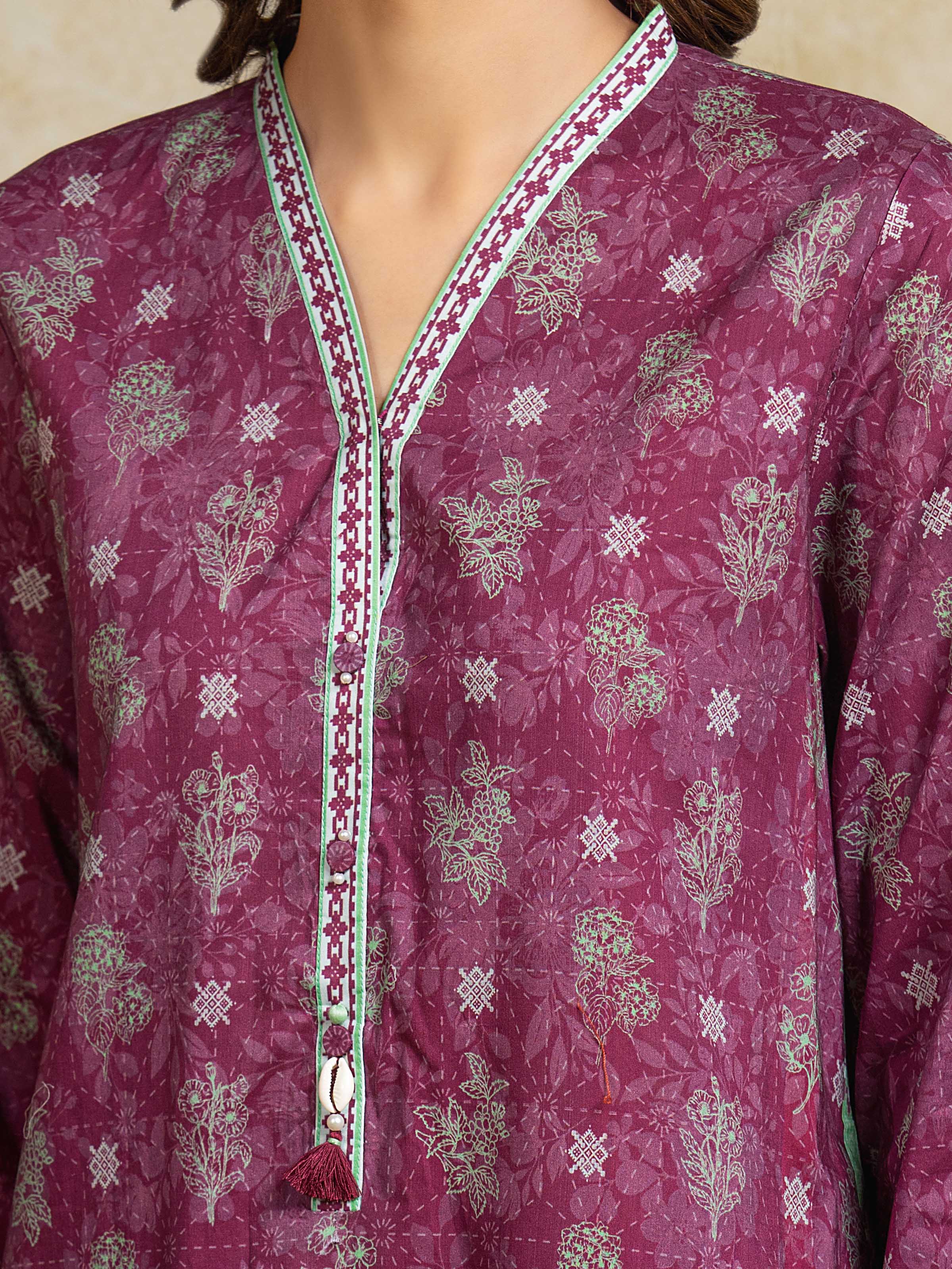 Unstitched Printed Khaddar Suit - EWU5A3-35905-3P - Image 4