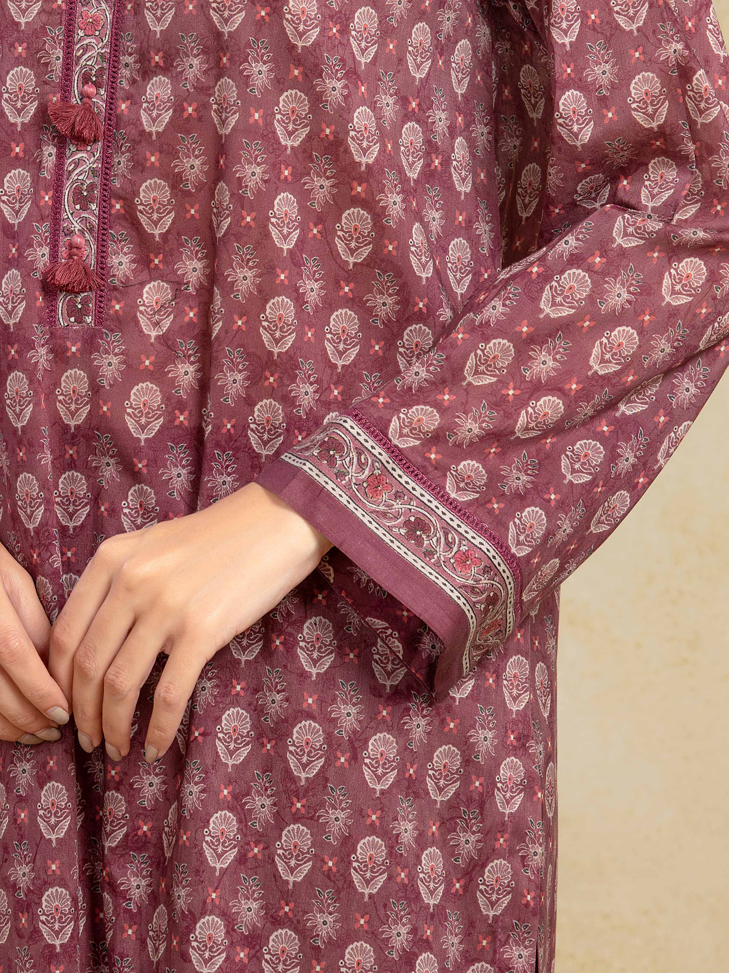 Unstitched Printed Khaddar Suit - EWU5A3-35941-3P - Image 3