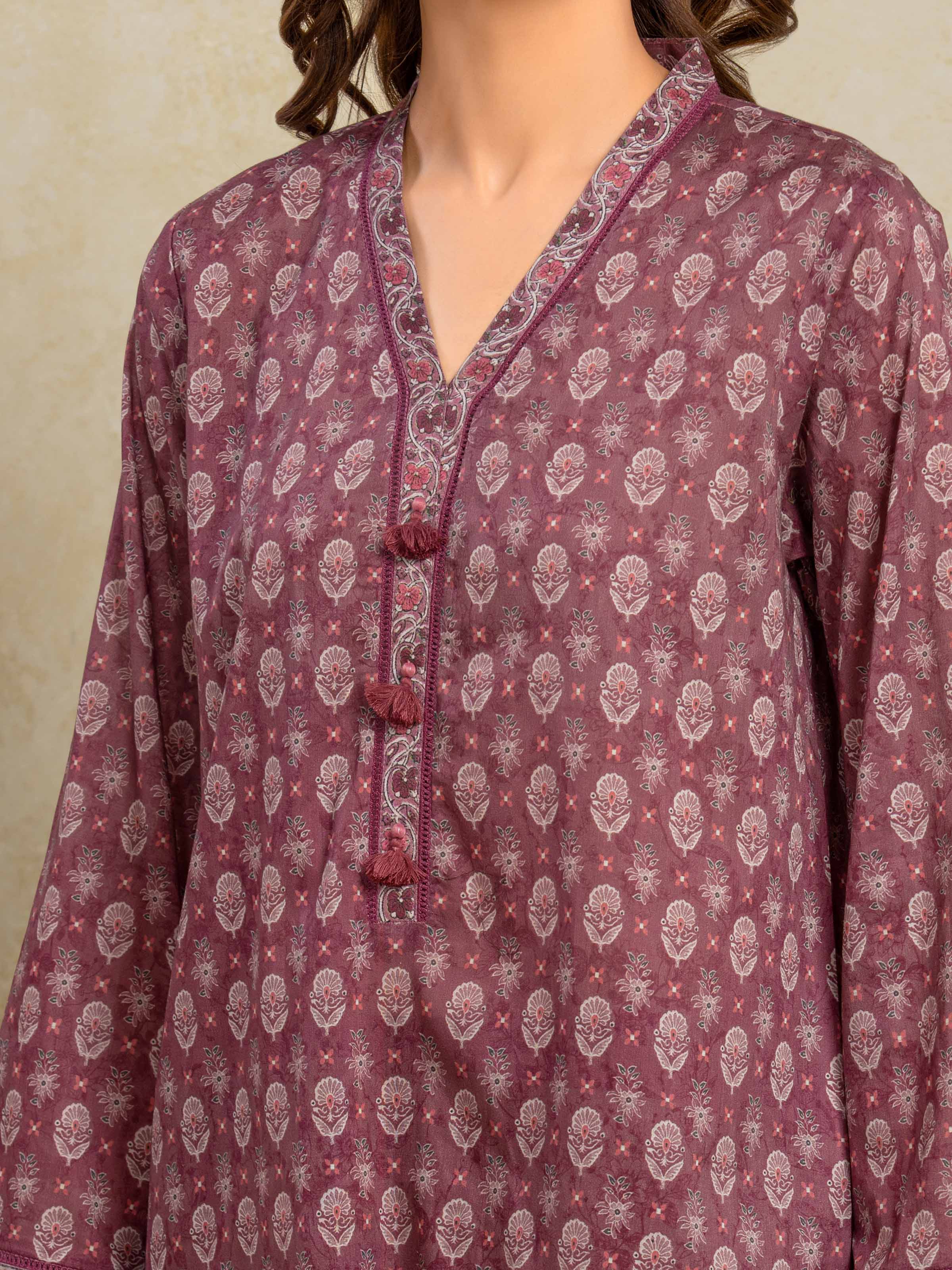 Unstitched Printed Khaddar Suit - EWU5A3-35941-3P - Image 4