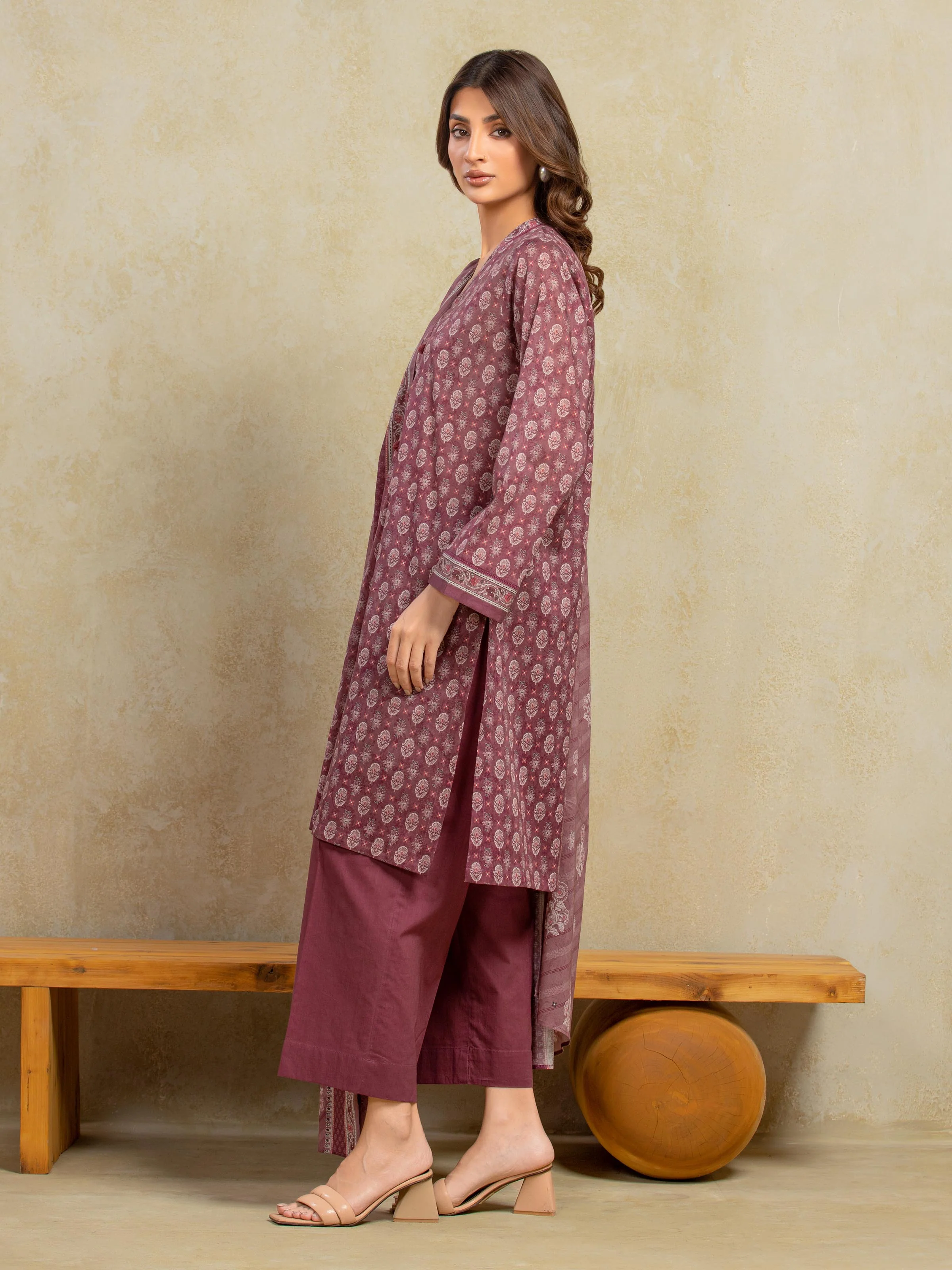 Unstitched Printed Khaddar Suit - EWU5A3-35941-3P - Image 5