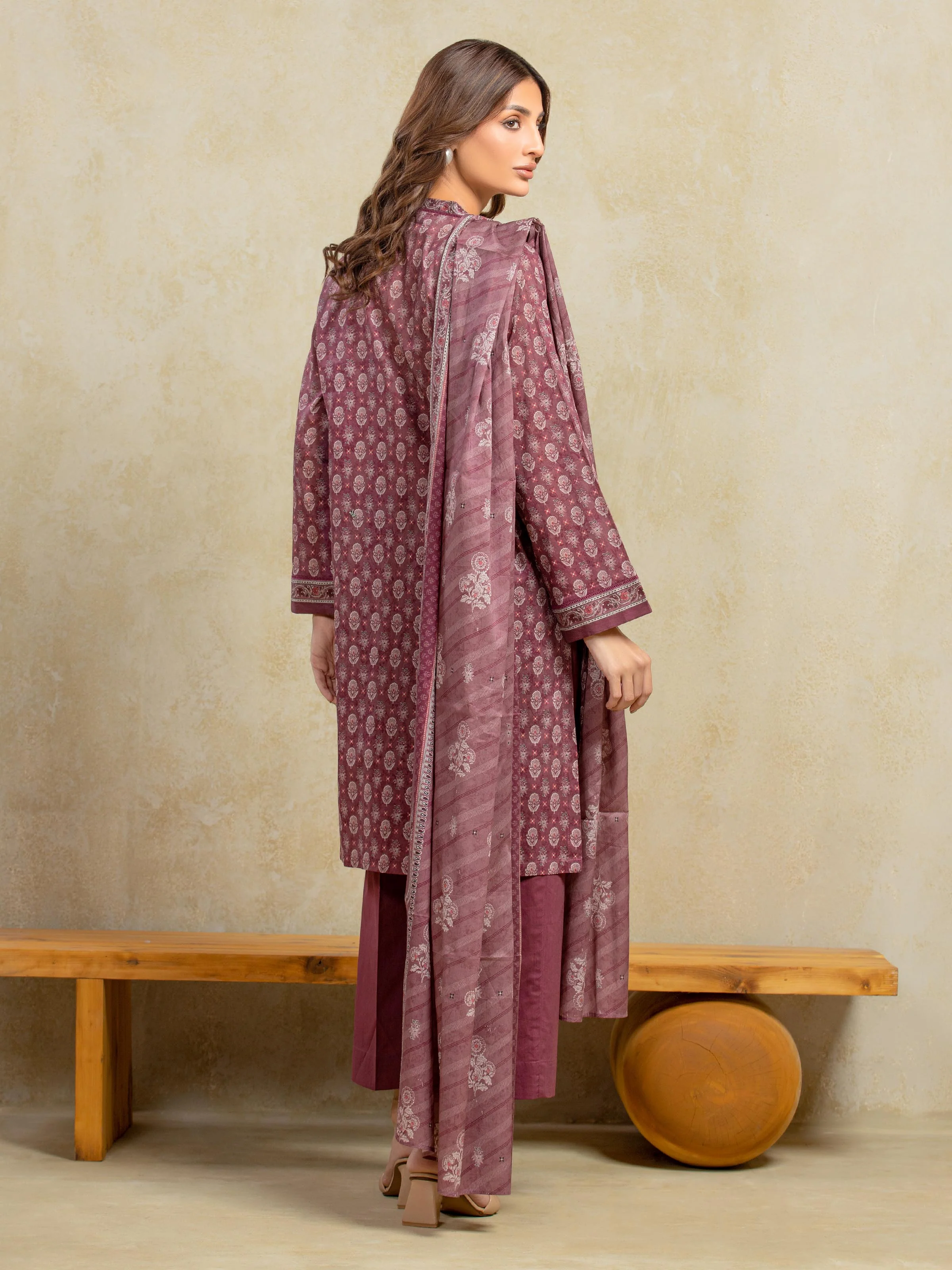Unstitched Printed Khaddar Suit - EWU5A3-35941-3P - Image 6