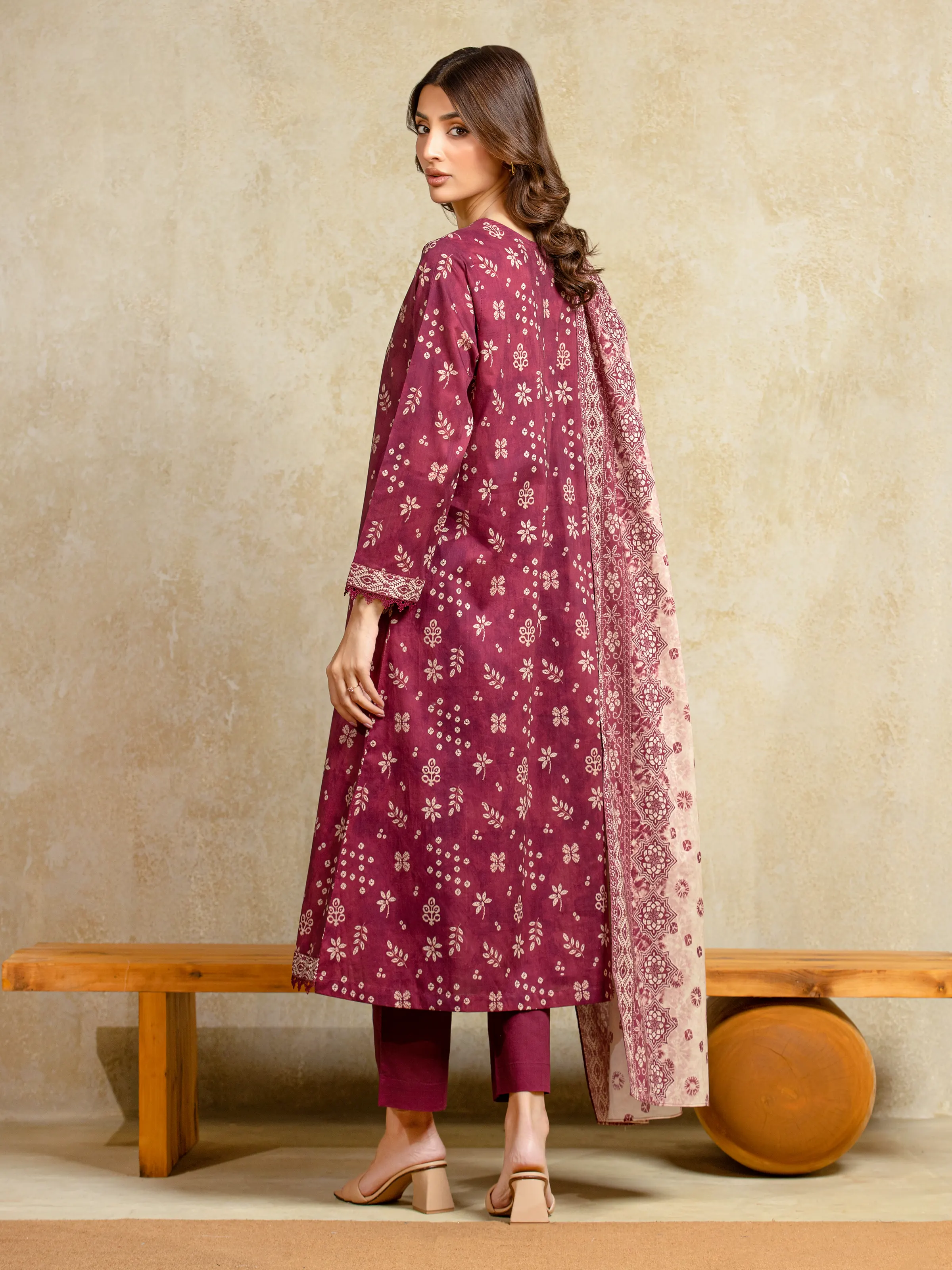 Unstitched Printed Khaddar Suit - EWU5A3-35974-3P - Image 6