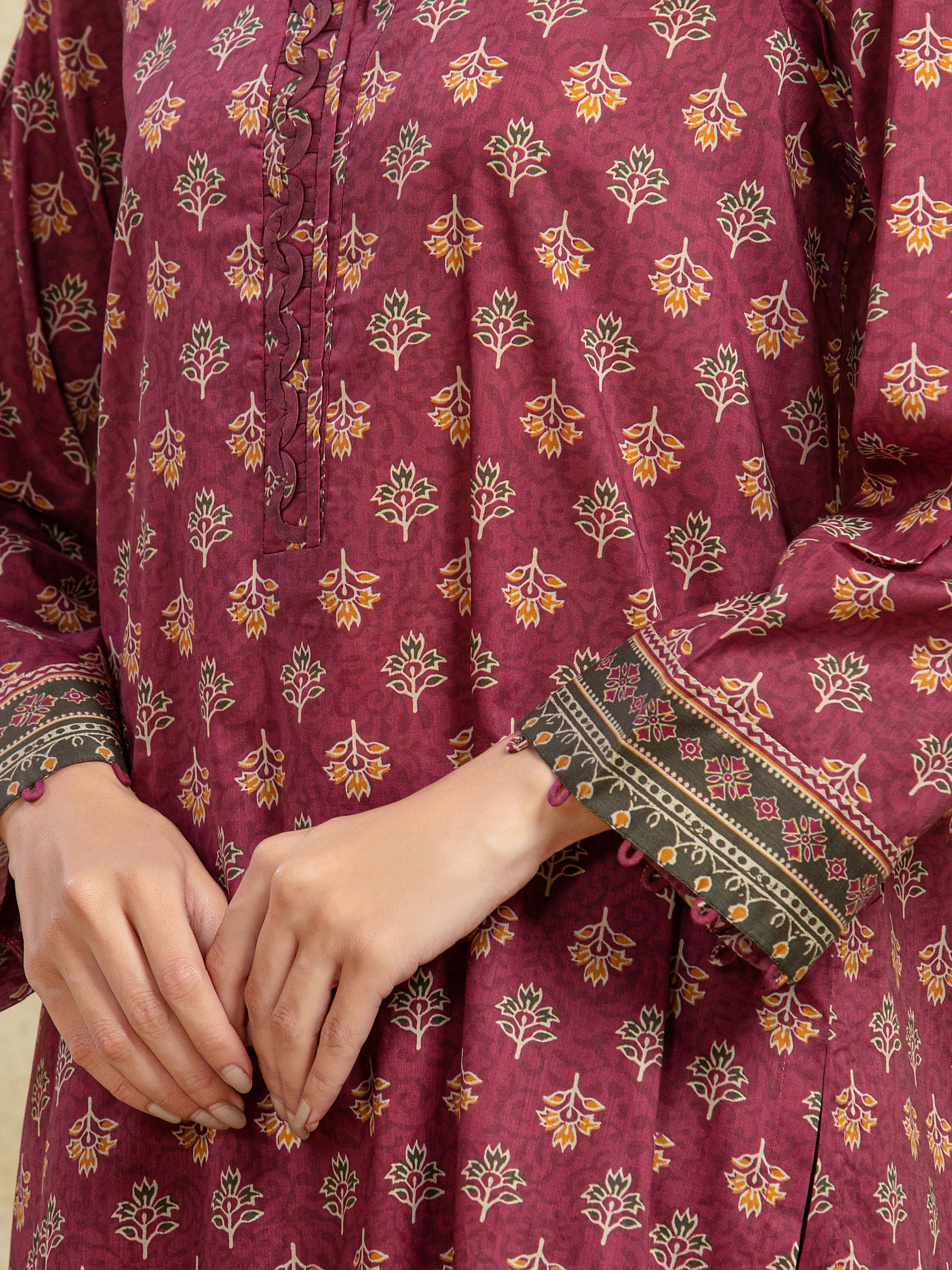 Unstitched Printed Khaddar Suit - EWU5A3-36105-3P - Image 3
