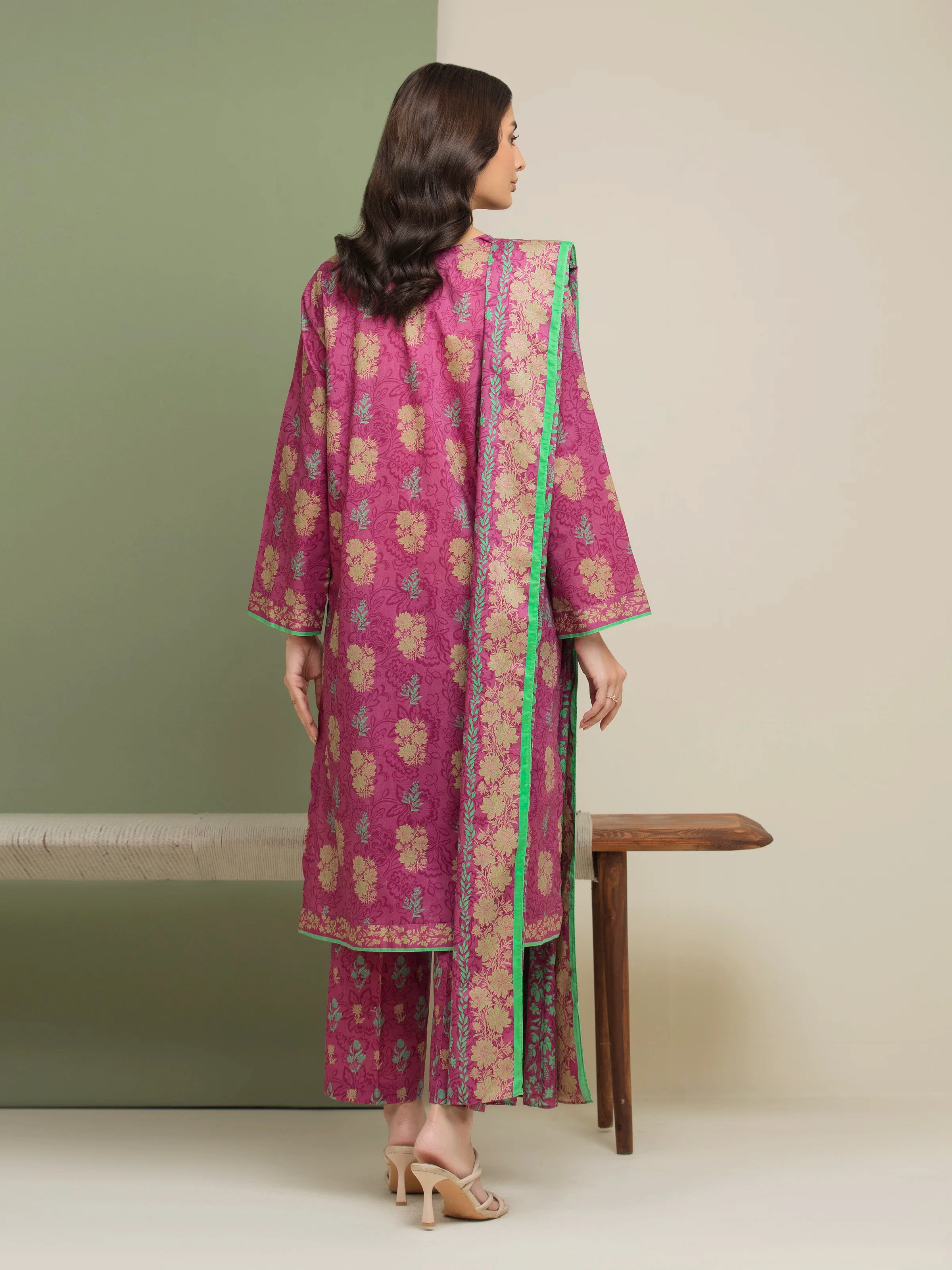 Unstitched Printed Lawn Suit - EWU5A1-35177-3P - Image 2