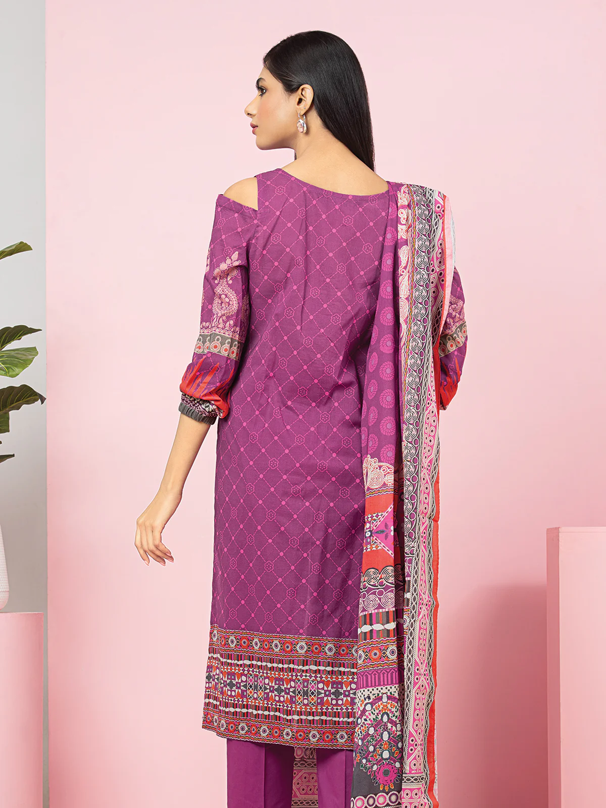 Unstitched Printed Viscose Shirt Trouser - EWU22A4-24012ST - Image 2