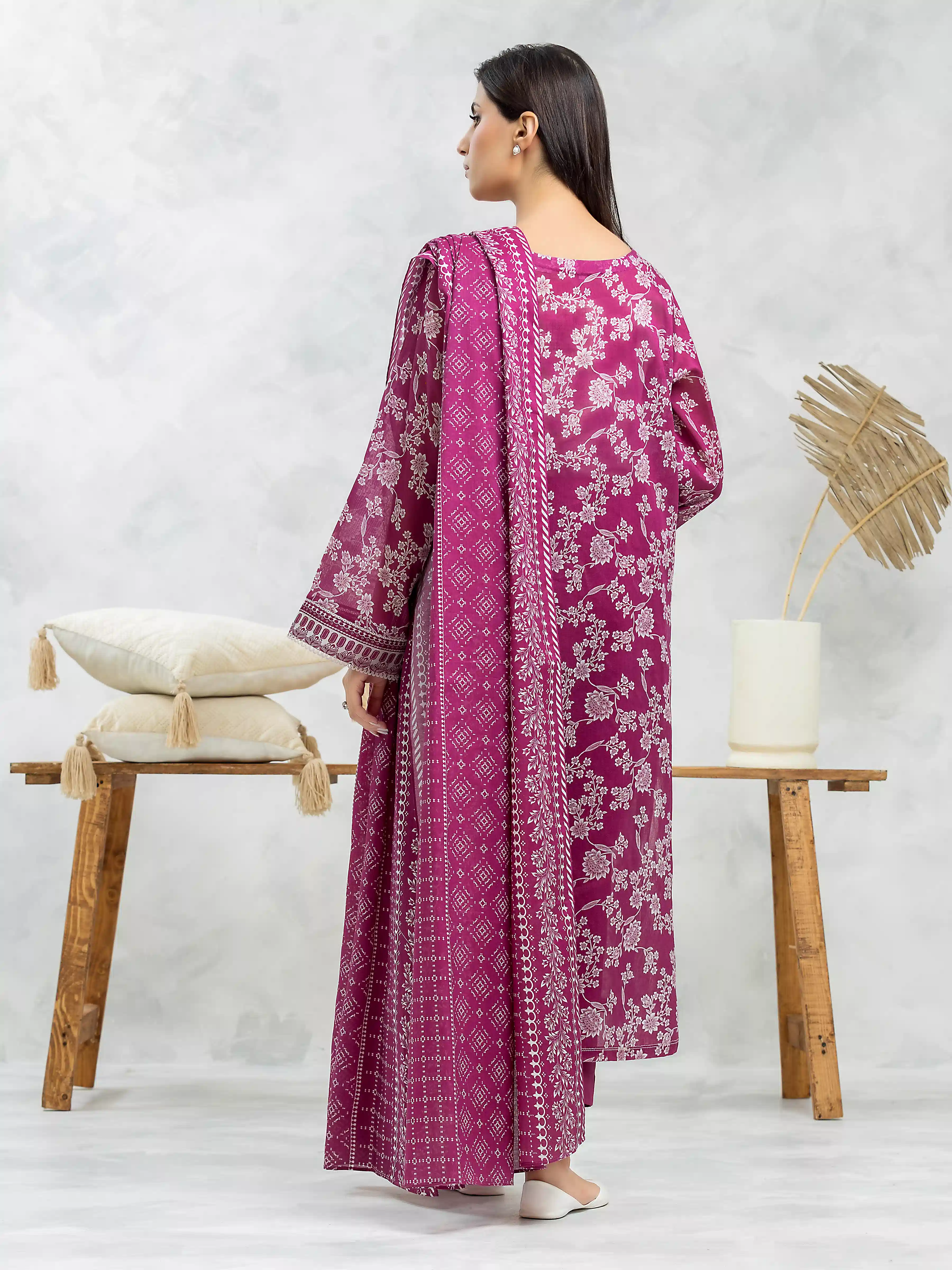 Unstitched Printed Viscose Suit - EWU24A4-29141-3P - Image 3