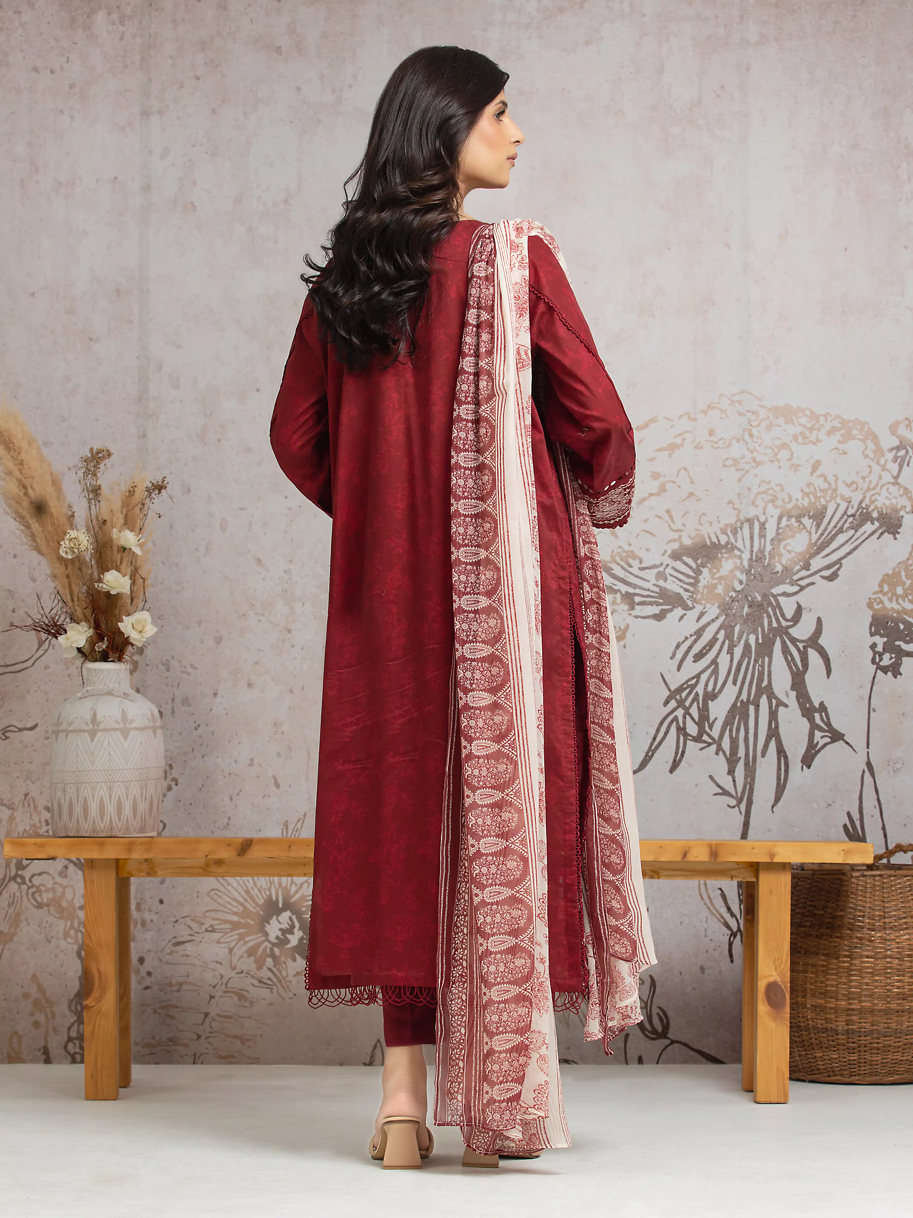Unstitched Embroidered Cambric Suit - EWU24V2-30040-3P - Image 6