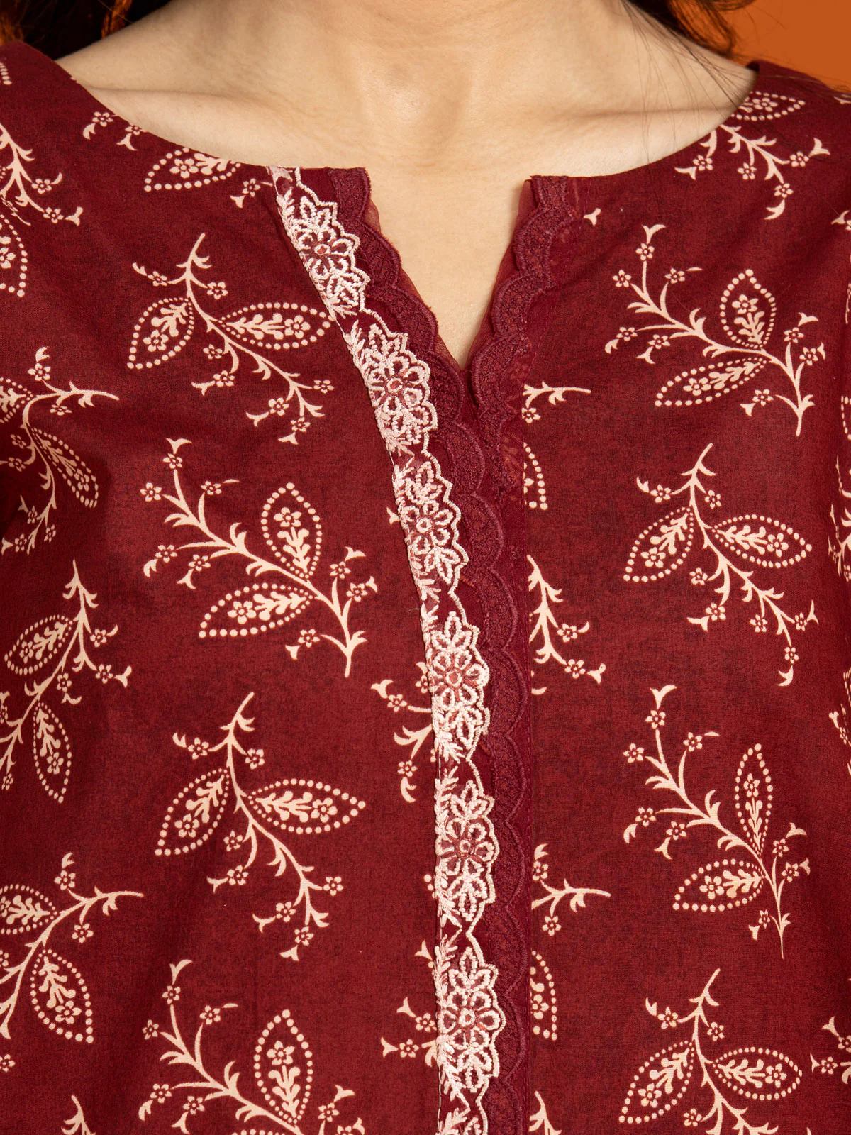 Unstitched Embroidered Lawn Shirt Trouser - EWU22V1-26535 - Image 3