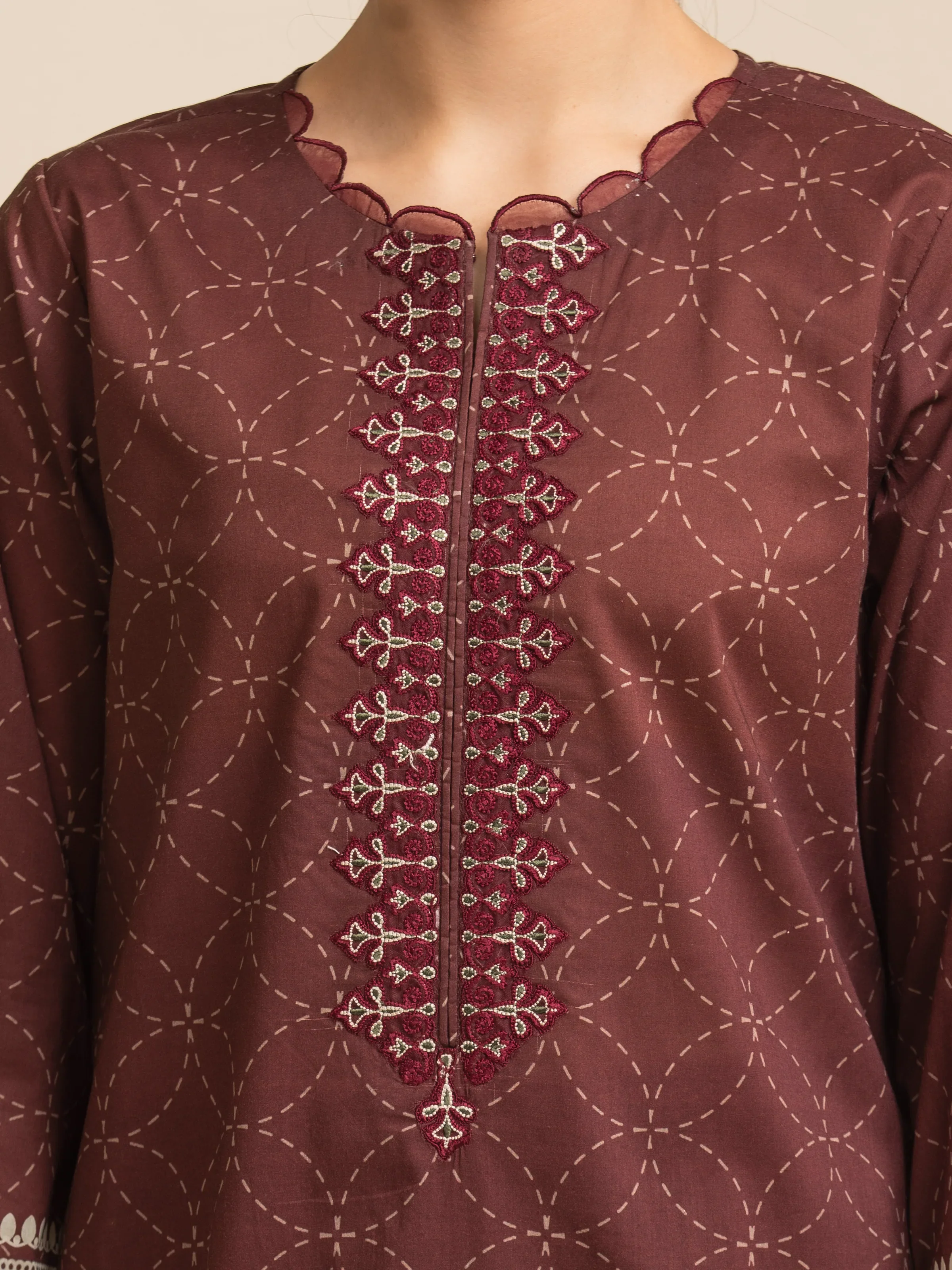 Unstitched Embroidered Lawn Suit - EWU5V1-31064-3P - Image 5