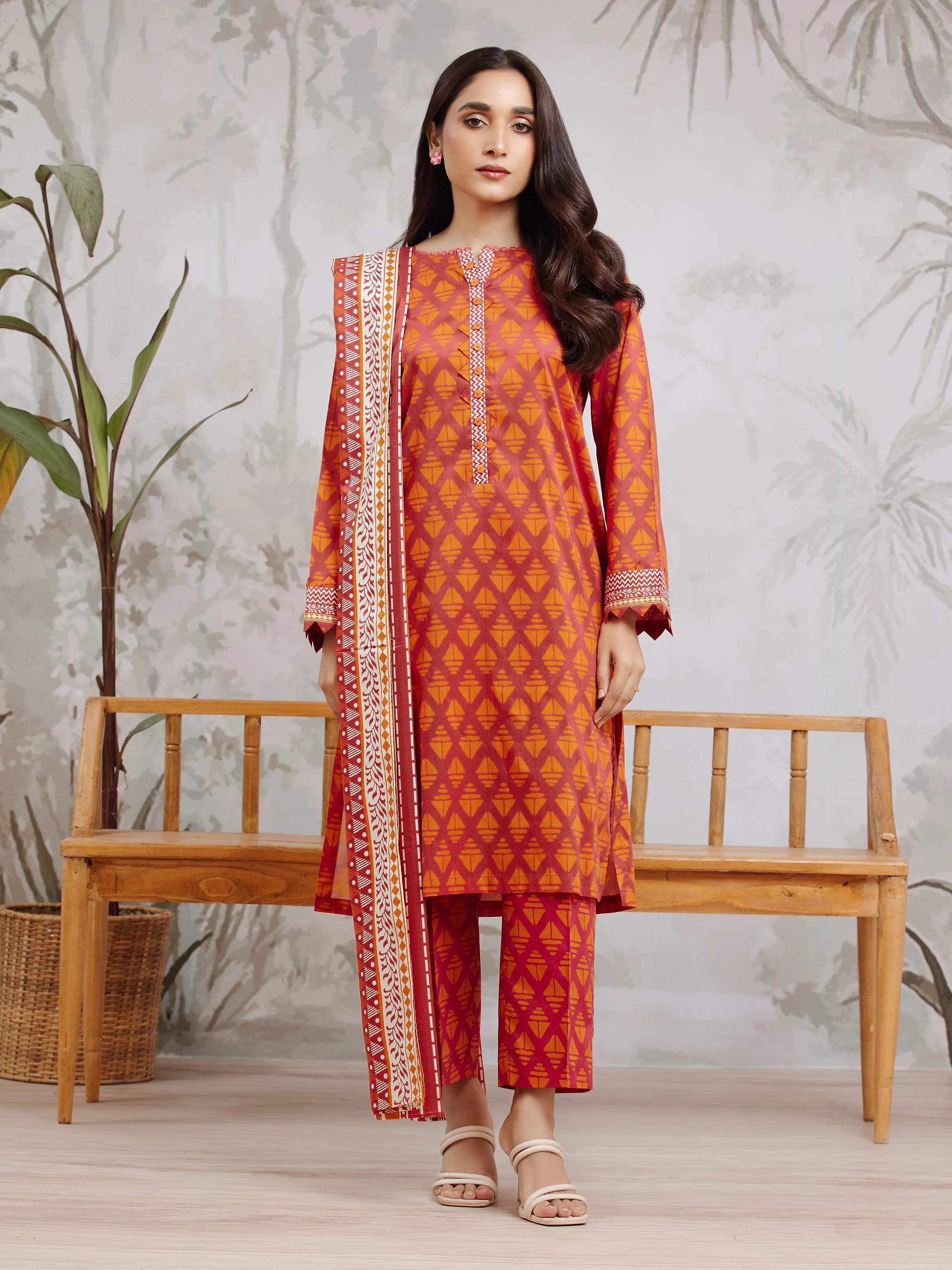 Unstitched Printed Khaddar Suit - EWU24A3-29587-3P