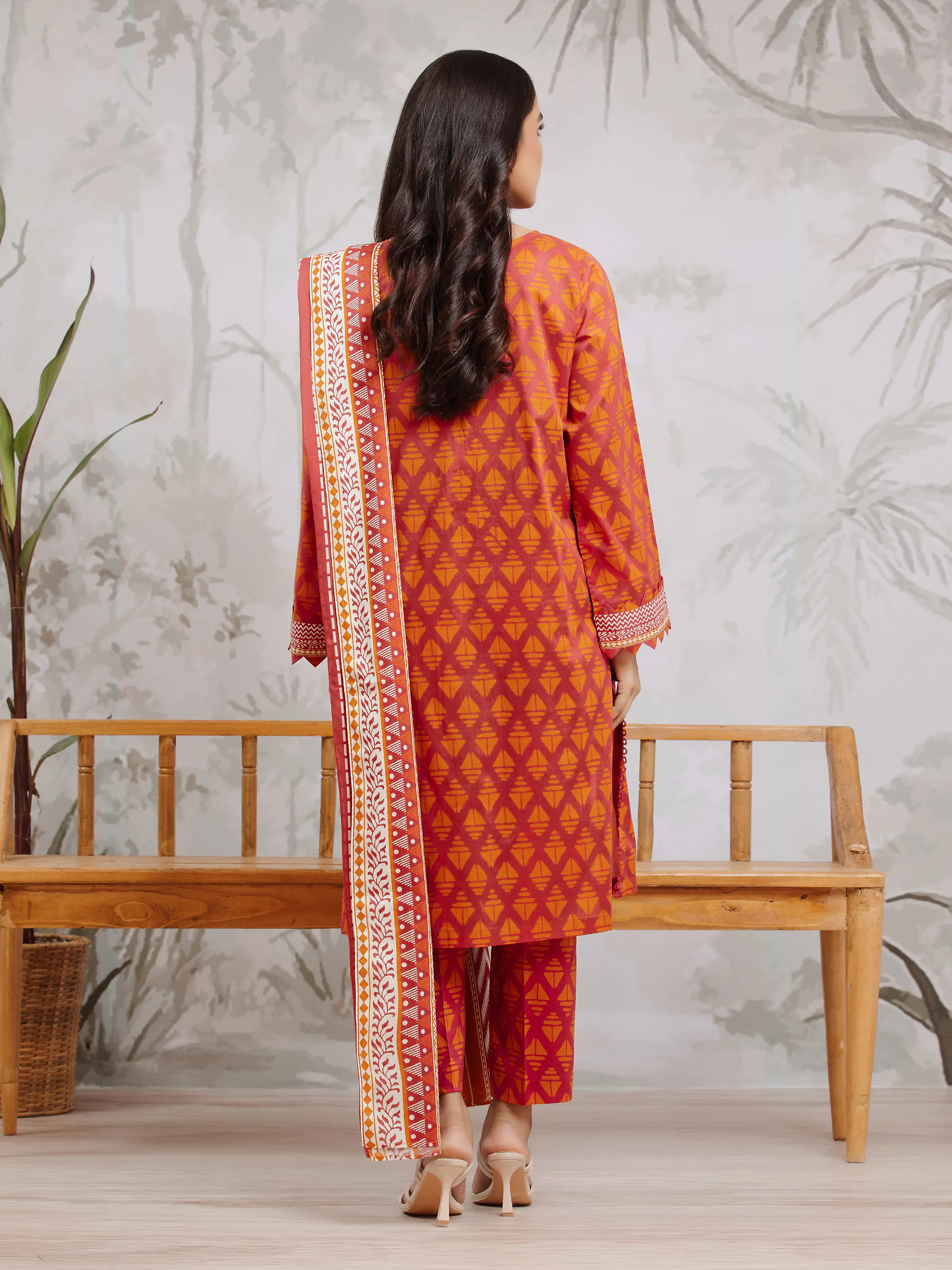 Unstitched Printed Khaddar Suit - EWU24A3-29587-3P - Image 2
