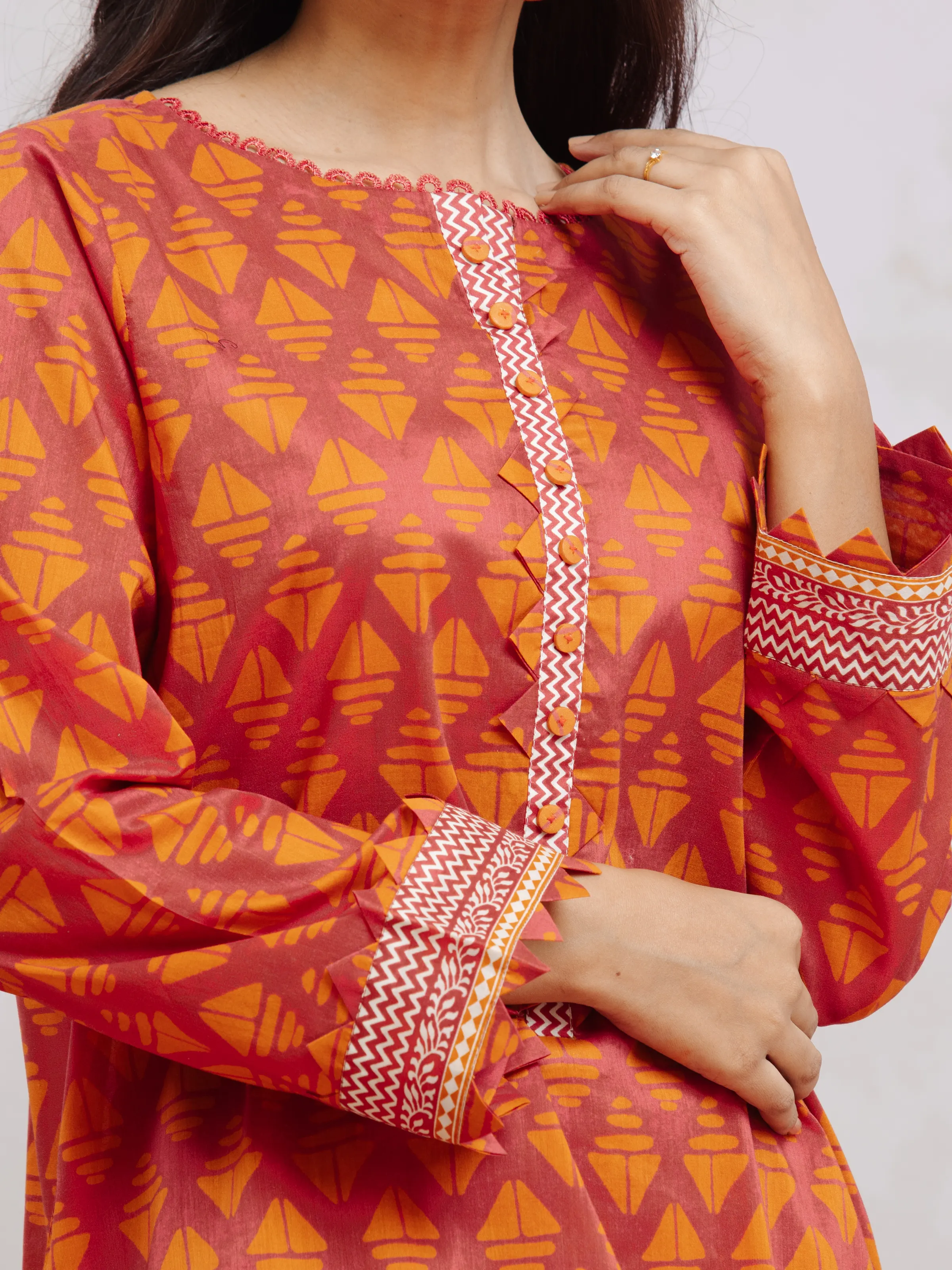 Unstitched Printed Khaddar Suit - EWU24A3-29587-3P - Image 3