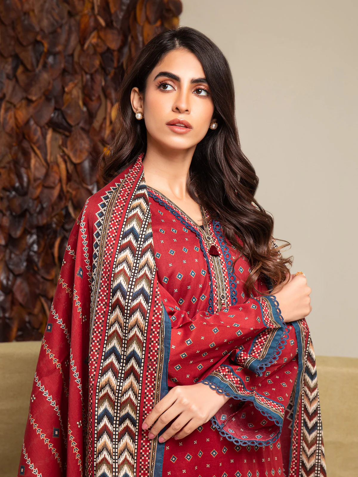 Unstitched Printed Cambric Shirt - EWU24A2-27287S - Image 2
