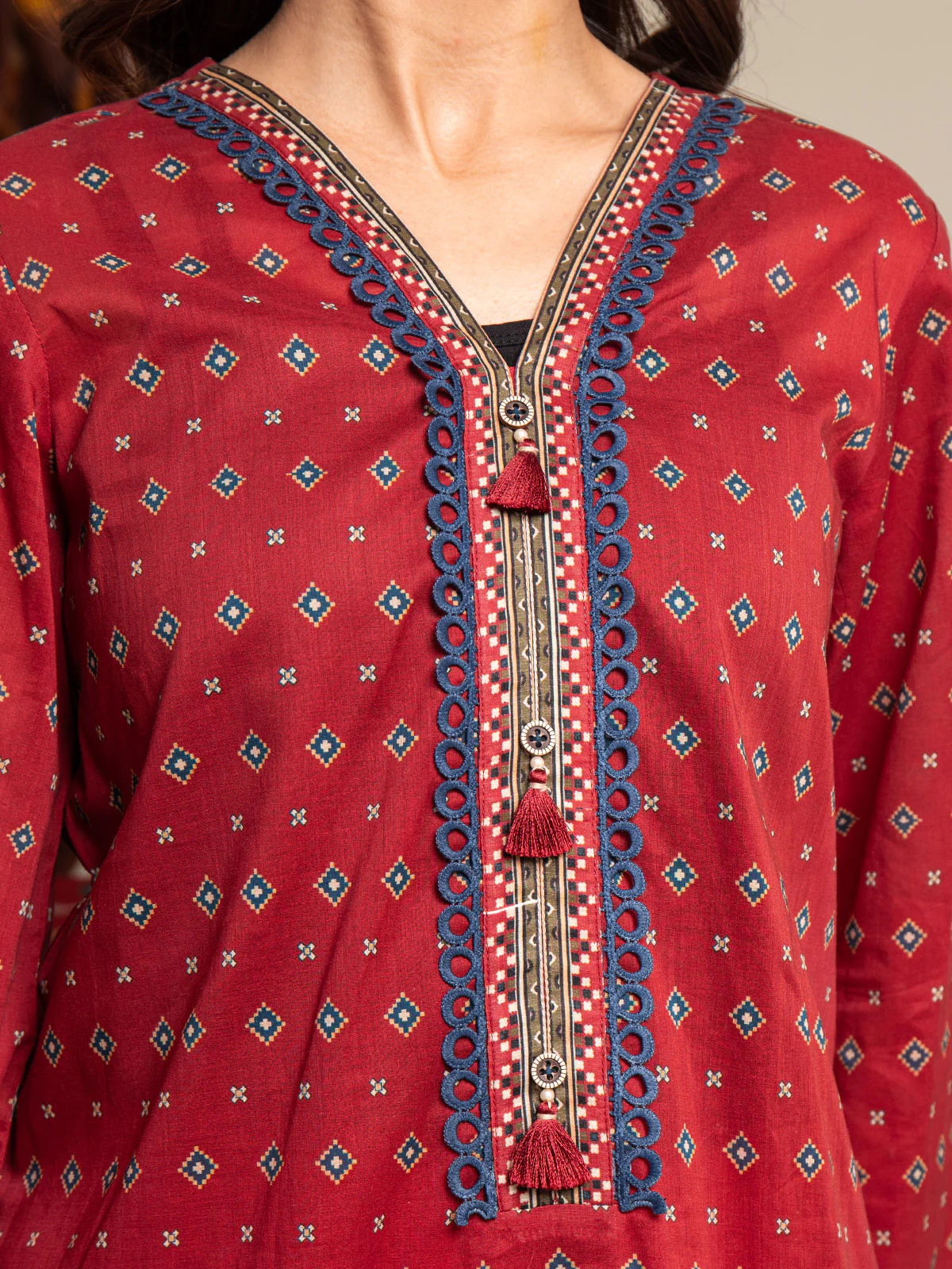Unstitched Printed Cambric Shirt - EWU24A2-27287S - Image 4