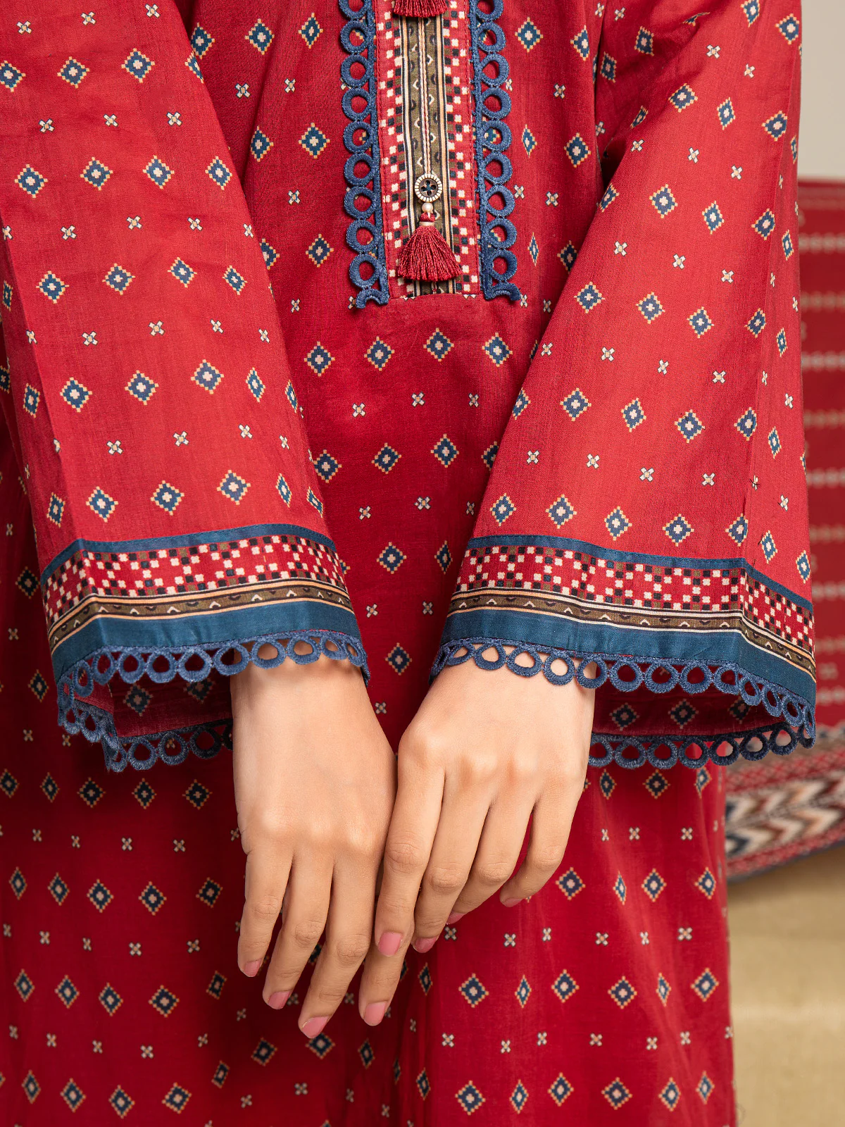 Unstitched Printed Cambric Shirt - EWU24A2-27287S - Image 5