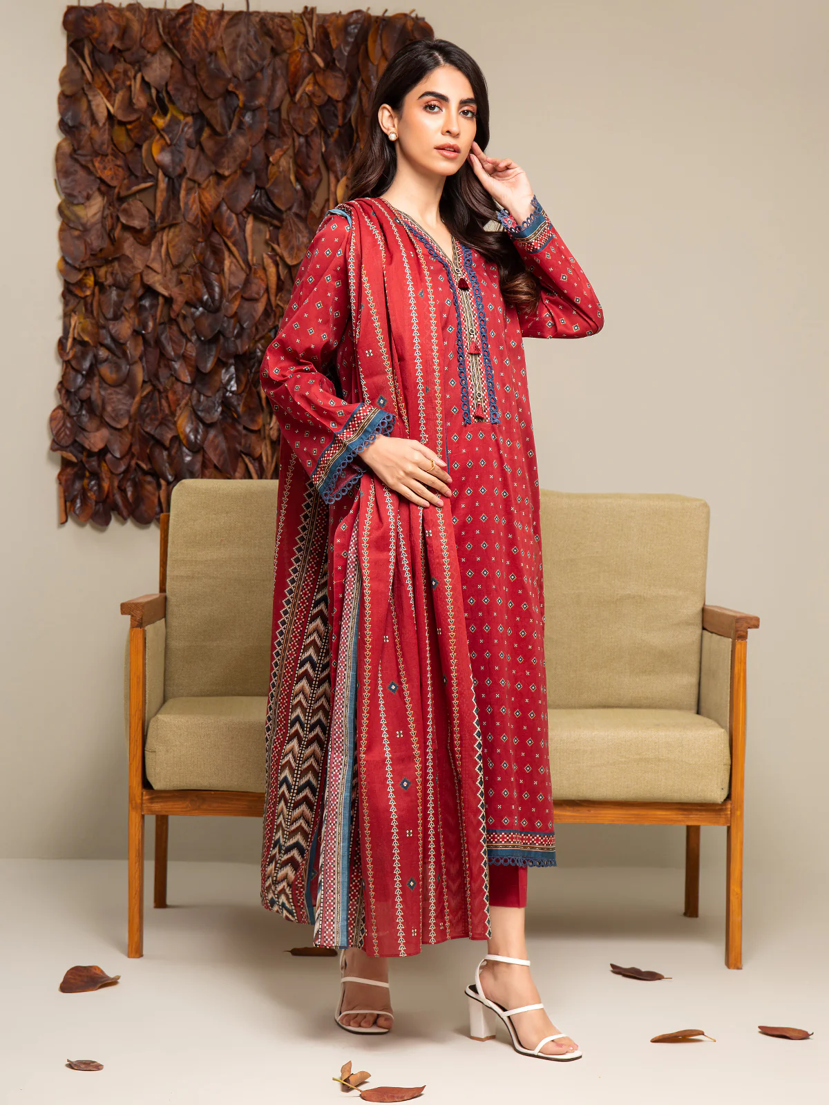 Unstitched Printed Cambric Shirt - EWU24A2-27287S - Image 6