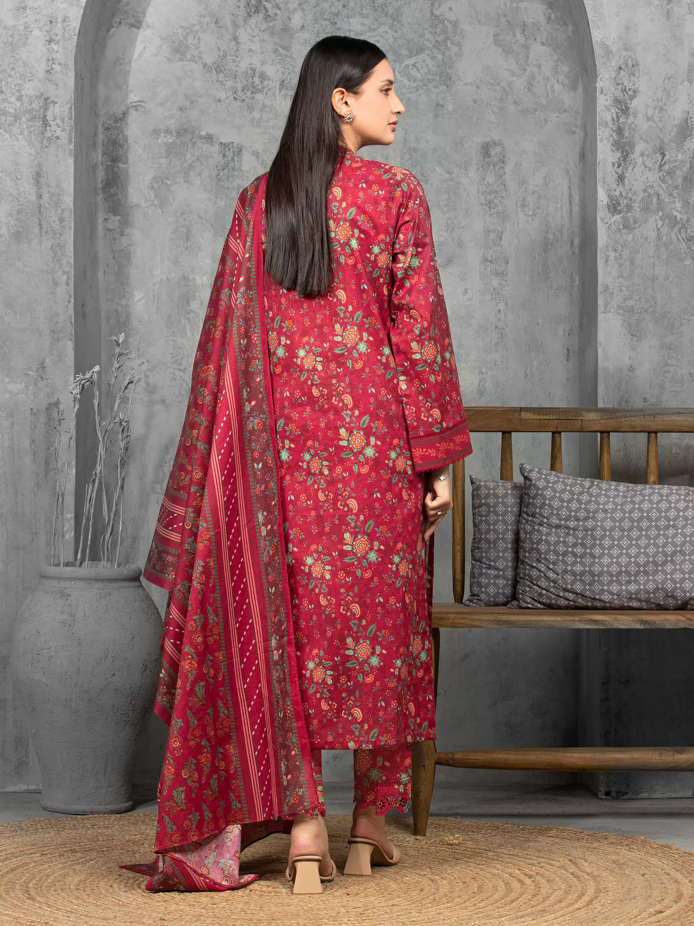 Unstitched Printed Cambric Suit - EWU5A2-35843-3P - Image 6