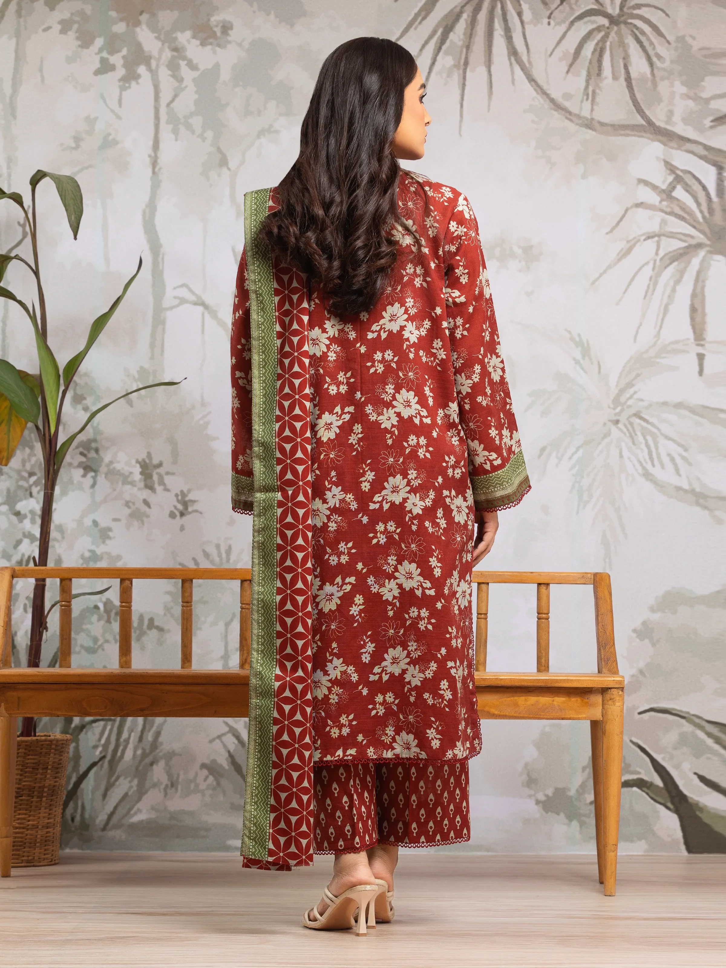 Unstitched Printed Khaddar Suit - EWU24A3-29815-3P - Image 2