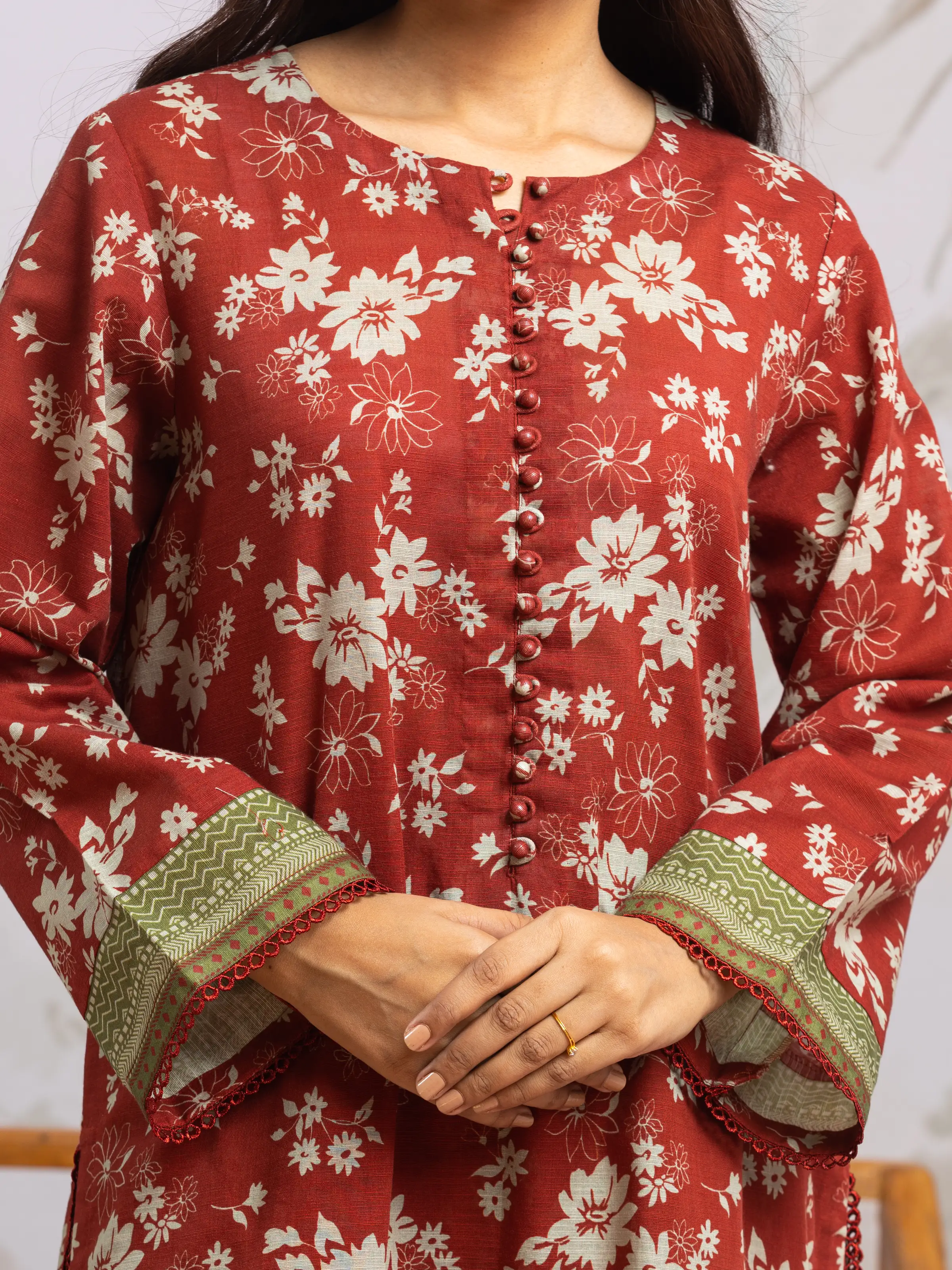 Unstitched Printed Khaddar Suit - EWU24A3-29815-3P - Image 4