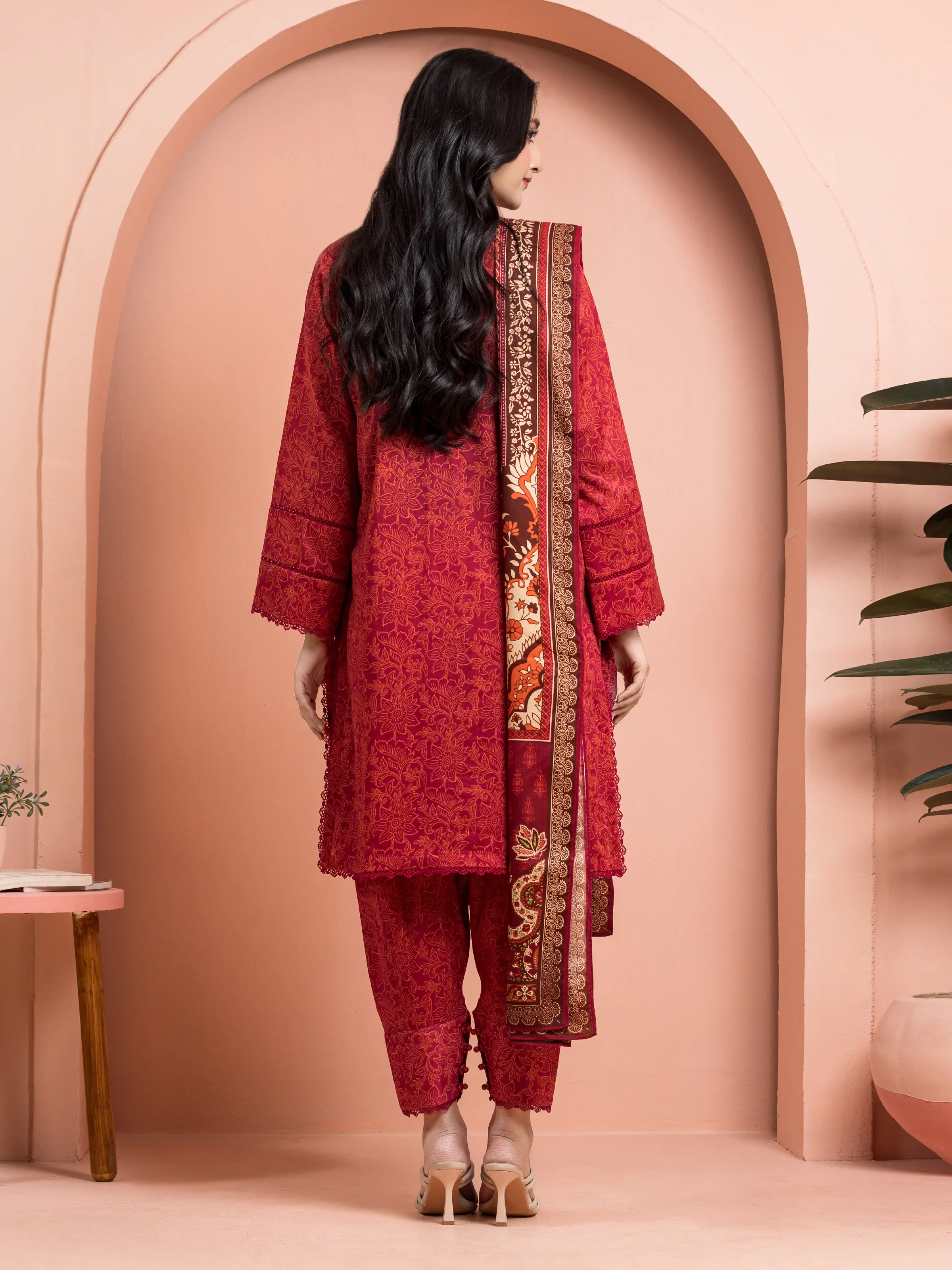 Unstitched Printed Khaddar Suit - EWU24M3-085 - Image 2