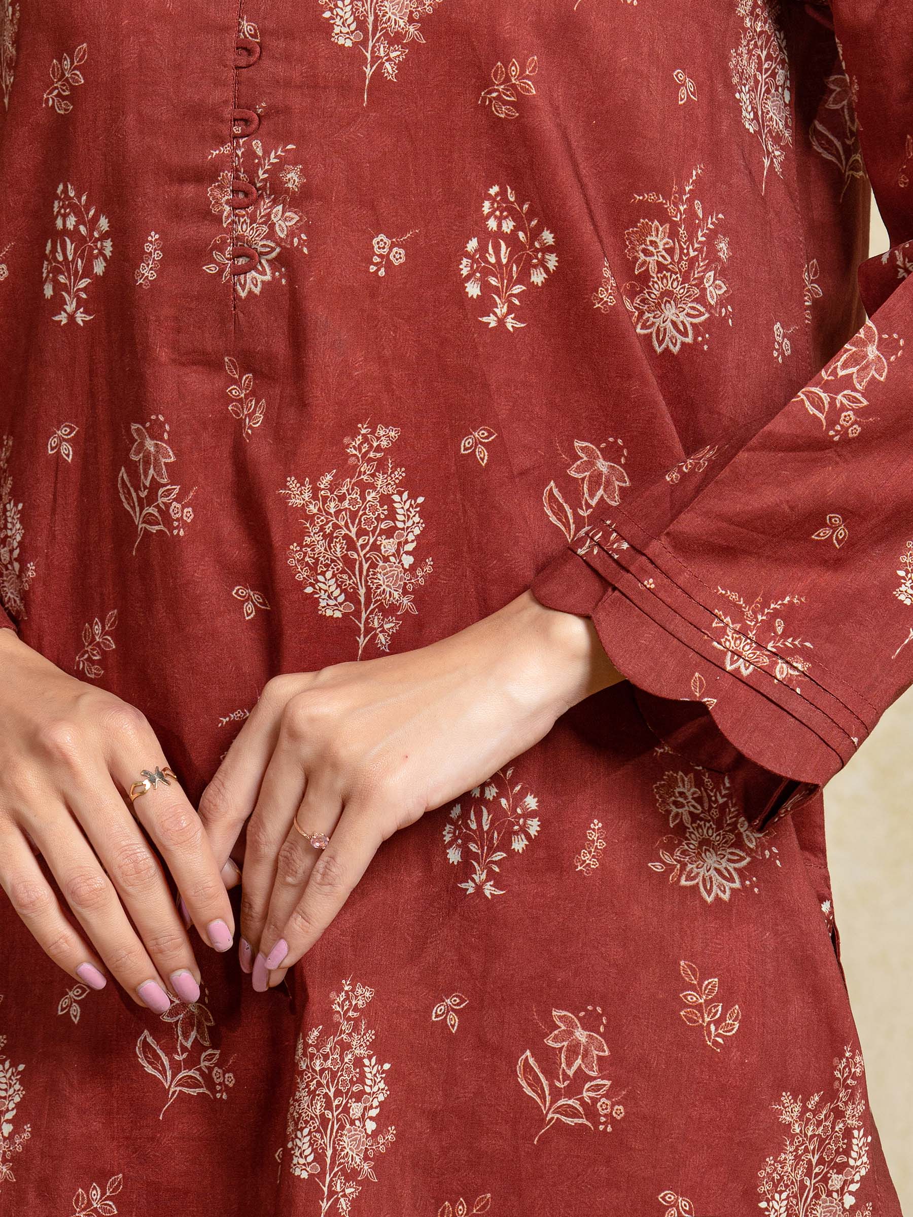 Unstitched Printed Khaddar Suit - EWU5A3-35902-3P - Image 3