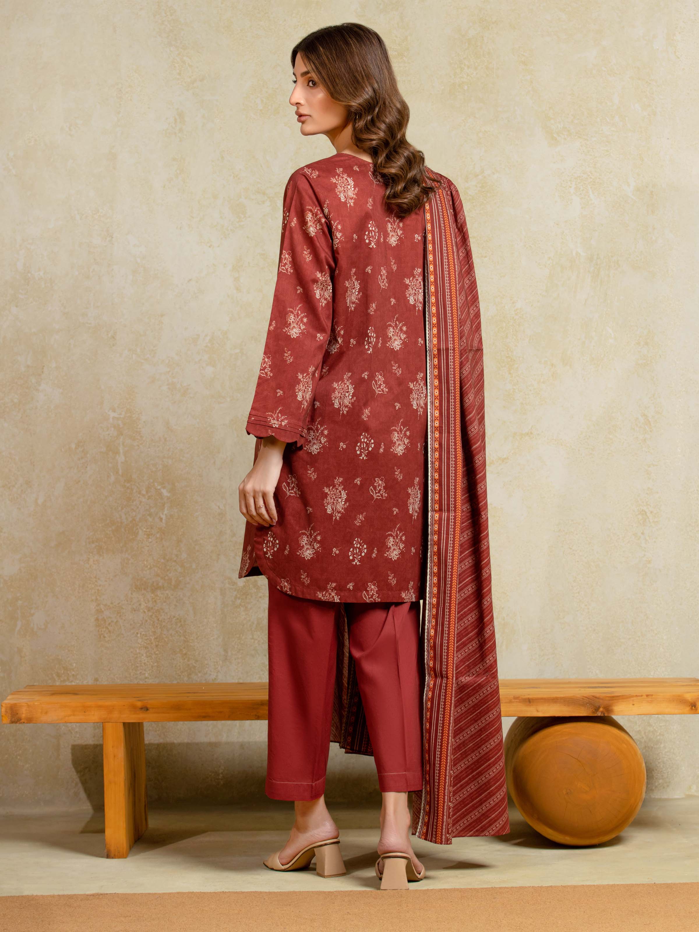 Unstitched Printed Khaddar Suit - EWU5A3-35902-3P - Image 6