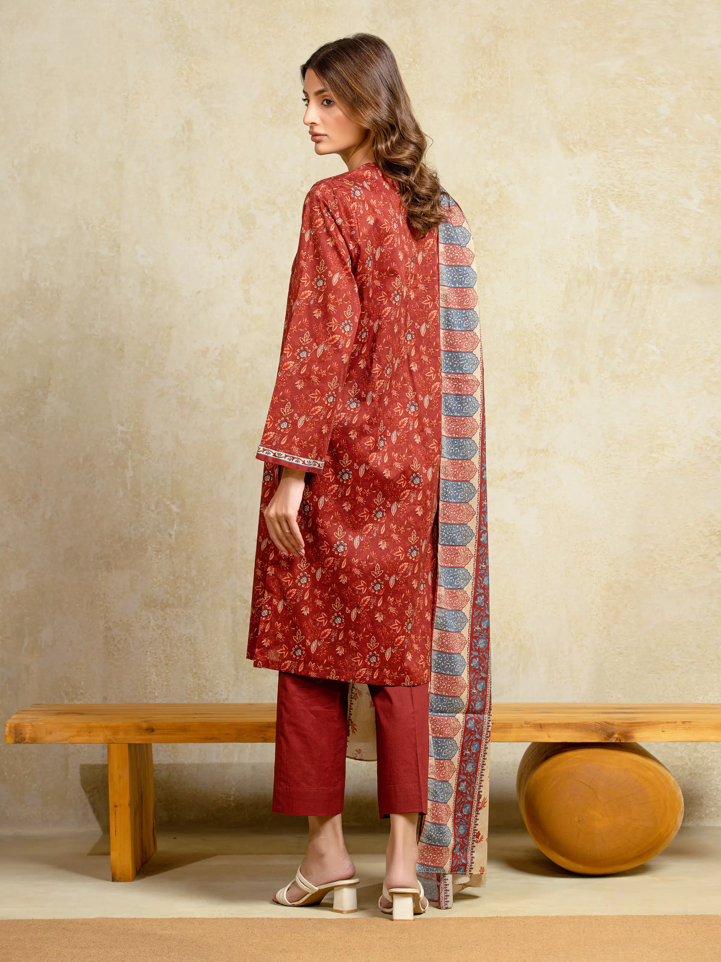 Unstitched Printed Khaddar Suit - EWU5A3-35963-3P - Image 6