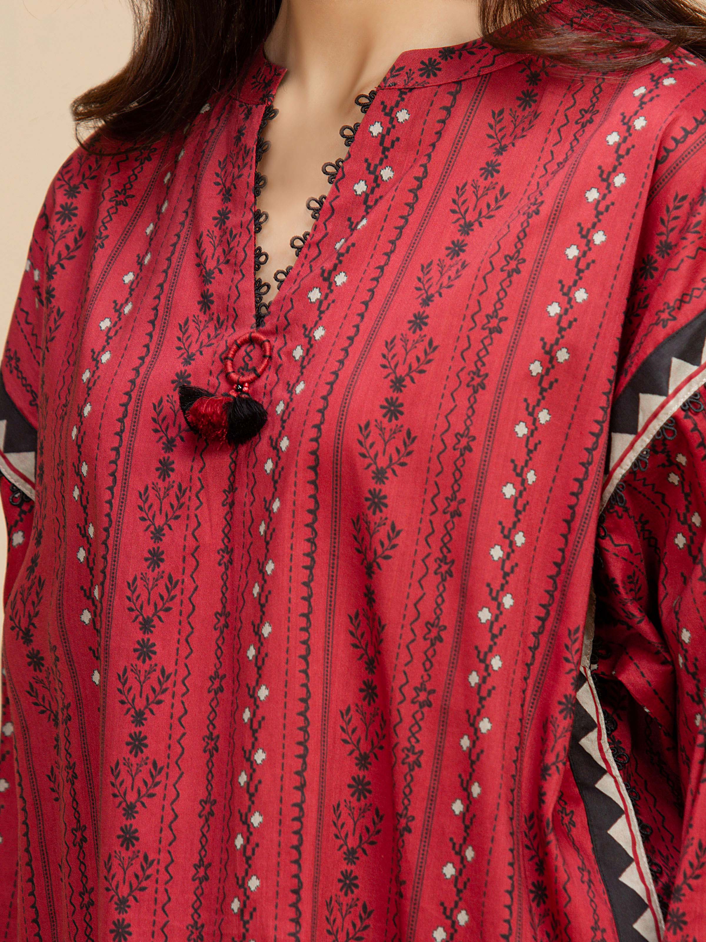 Unstitched Printed Khaddar Suit - EWU5A3-36023-3P - Image 3