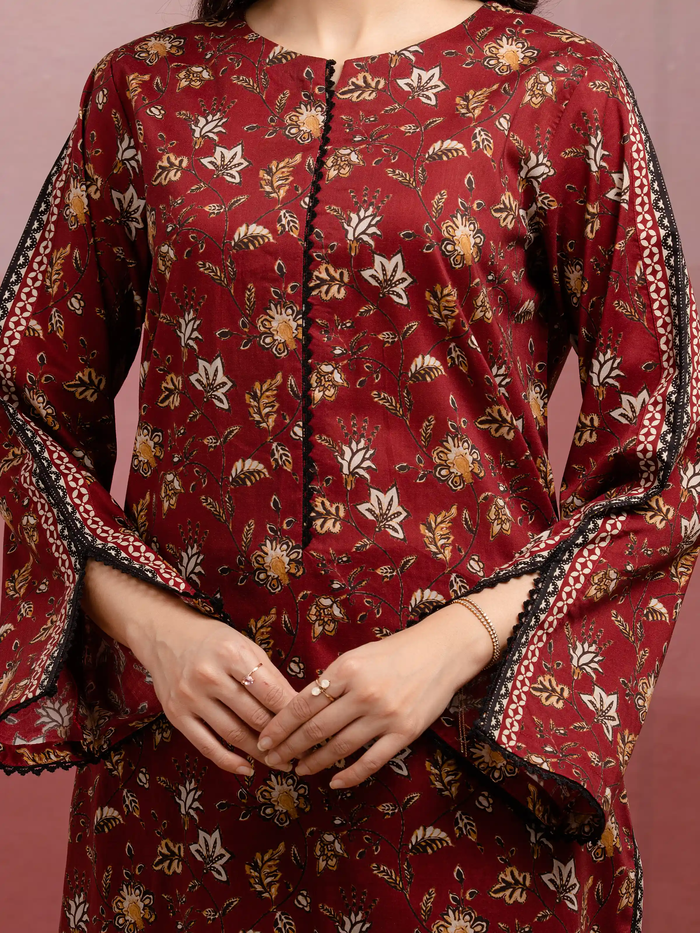 Unstitched Printed Lawn Suit - EWU5A1-35004-3P - Image 3