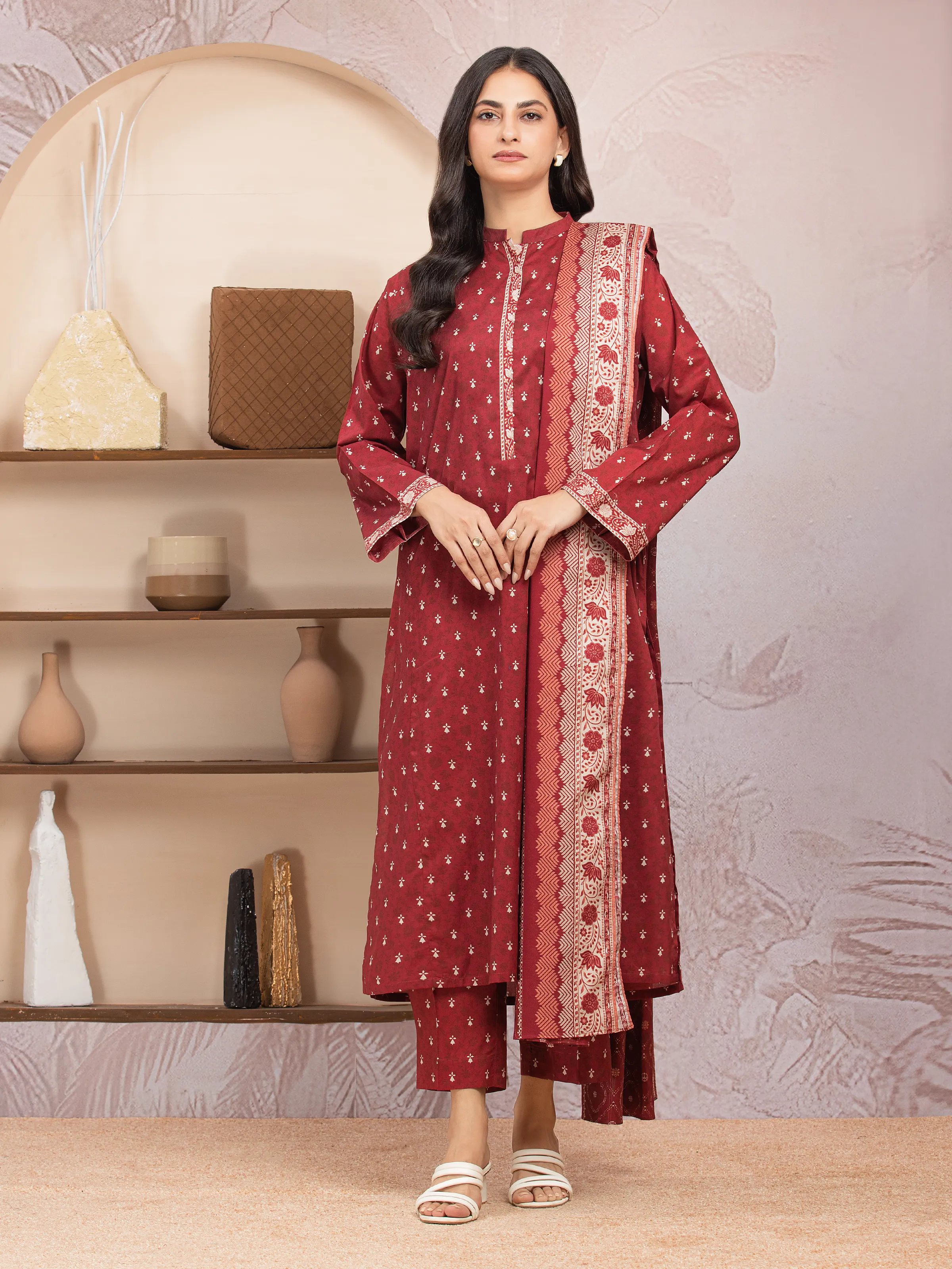 Unstitched Printed Lawn Suit - EWU5A1-35042-3P