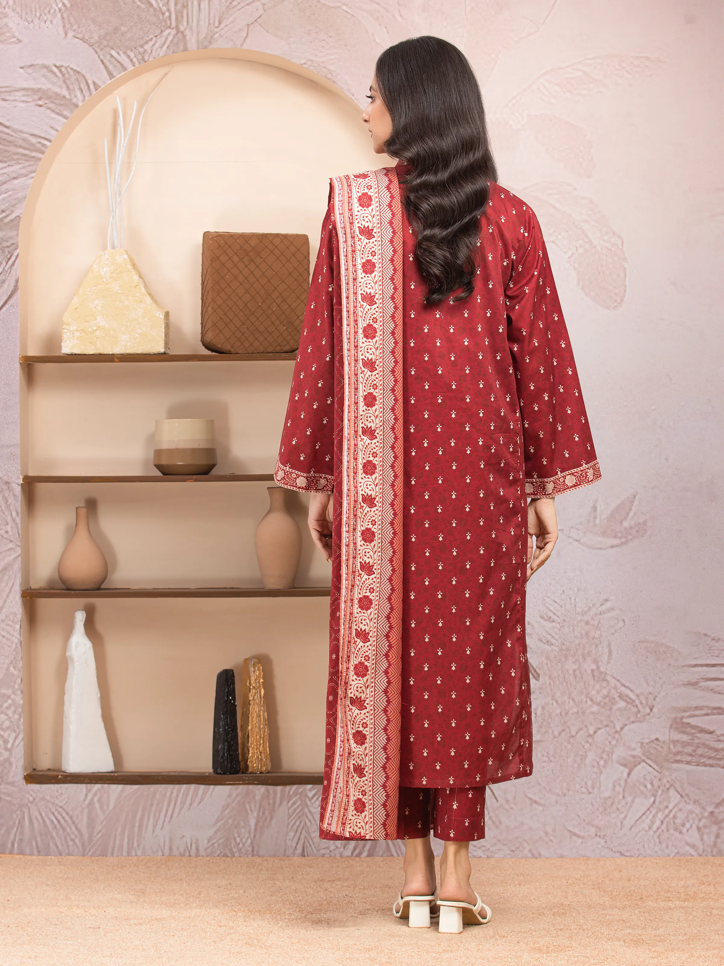 Unstitched Printed Lawn Suit - EWU5A1-35042-3P - Image 2