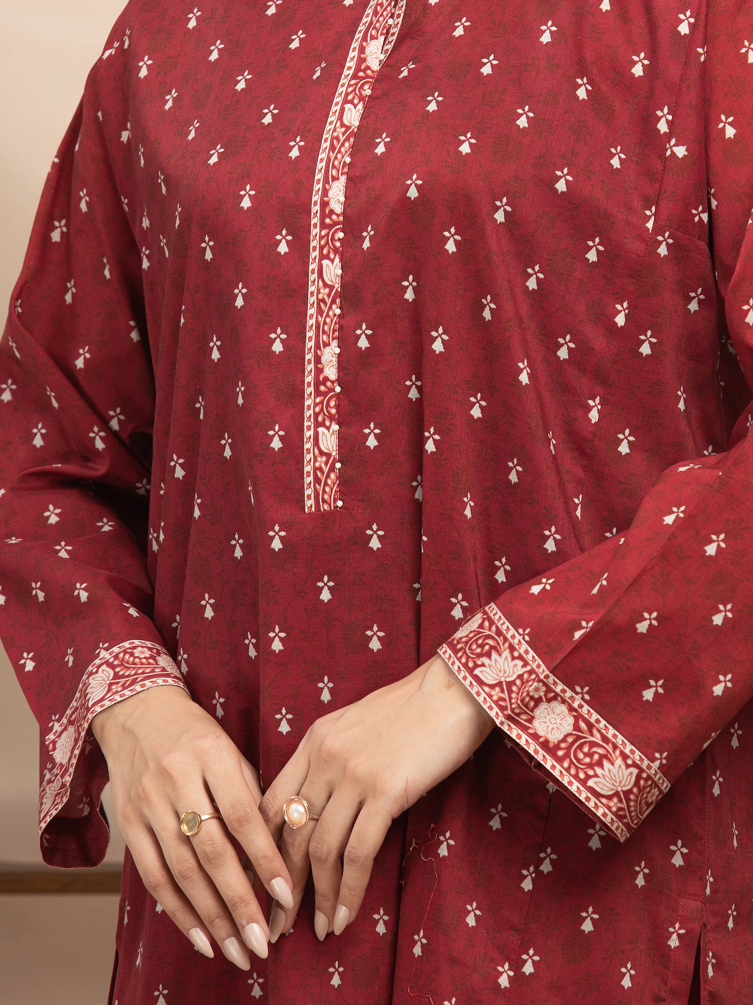Unstitched Printed Lawn Suit - EWU5A1-35042-3P - Image 3